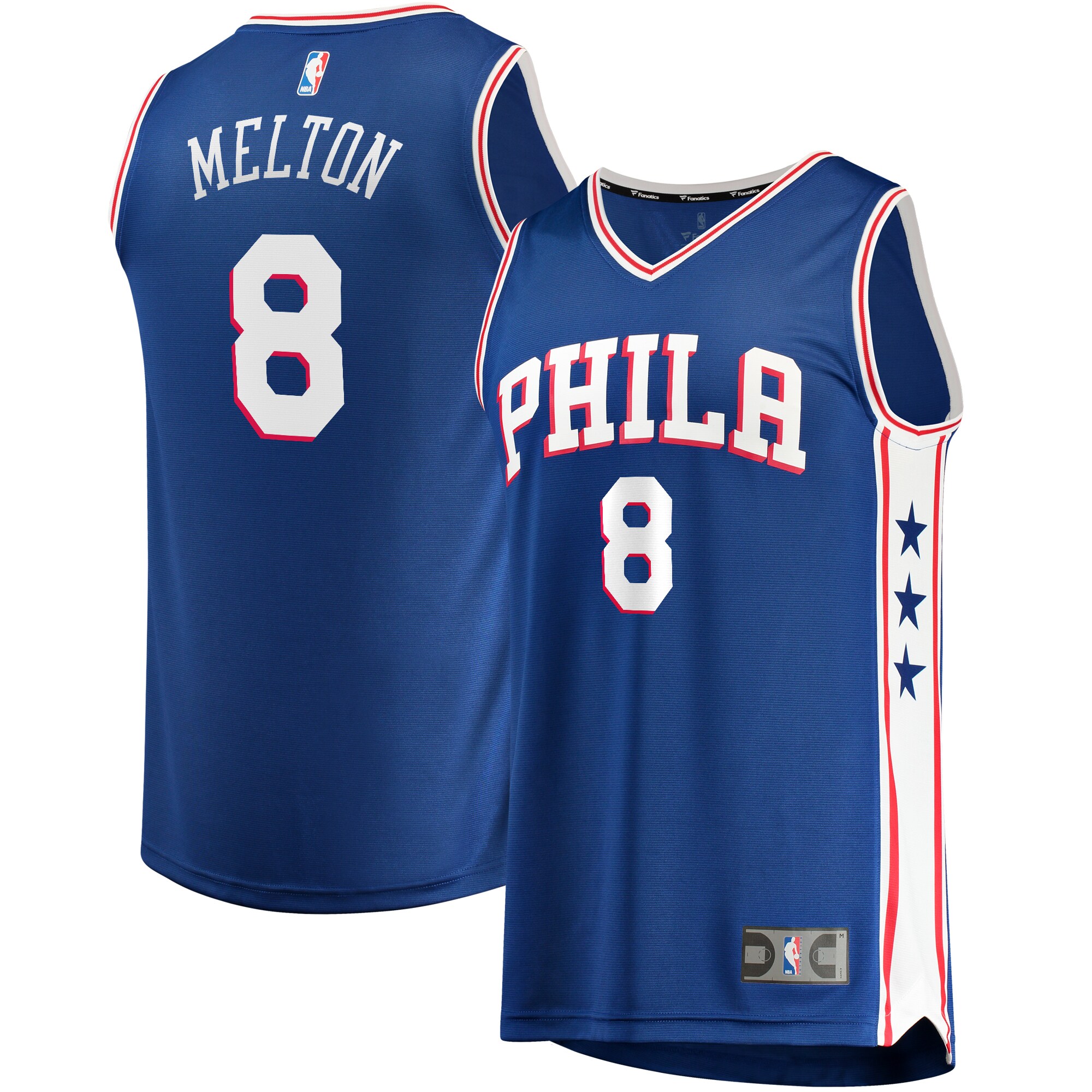 De'Anthony Melton Philadelphia 76ers Fanatics Branded Fast Break Replica Jersey - Icon Edition - Royal - vstockx