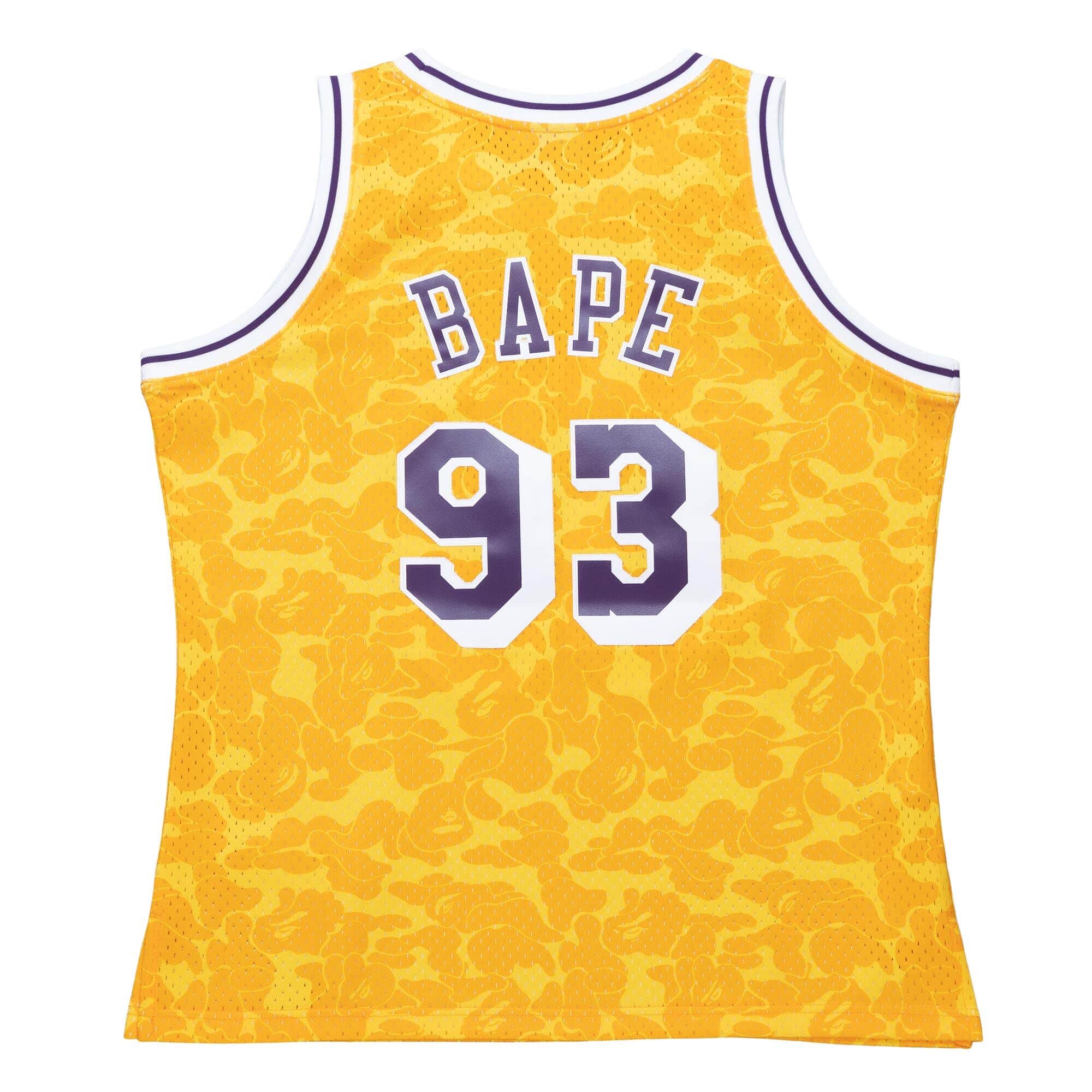 M&N x Bape Los Angeles Lakers Jersey - vstockx