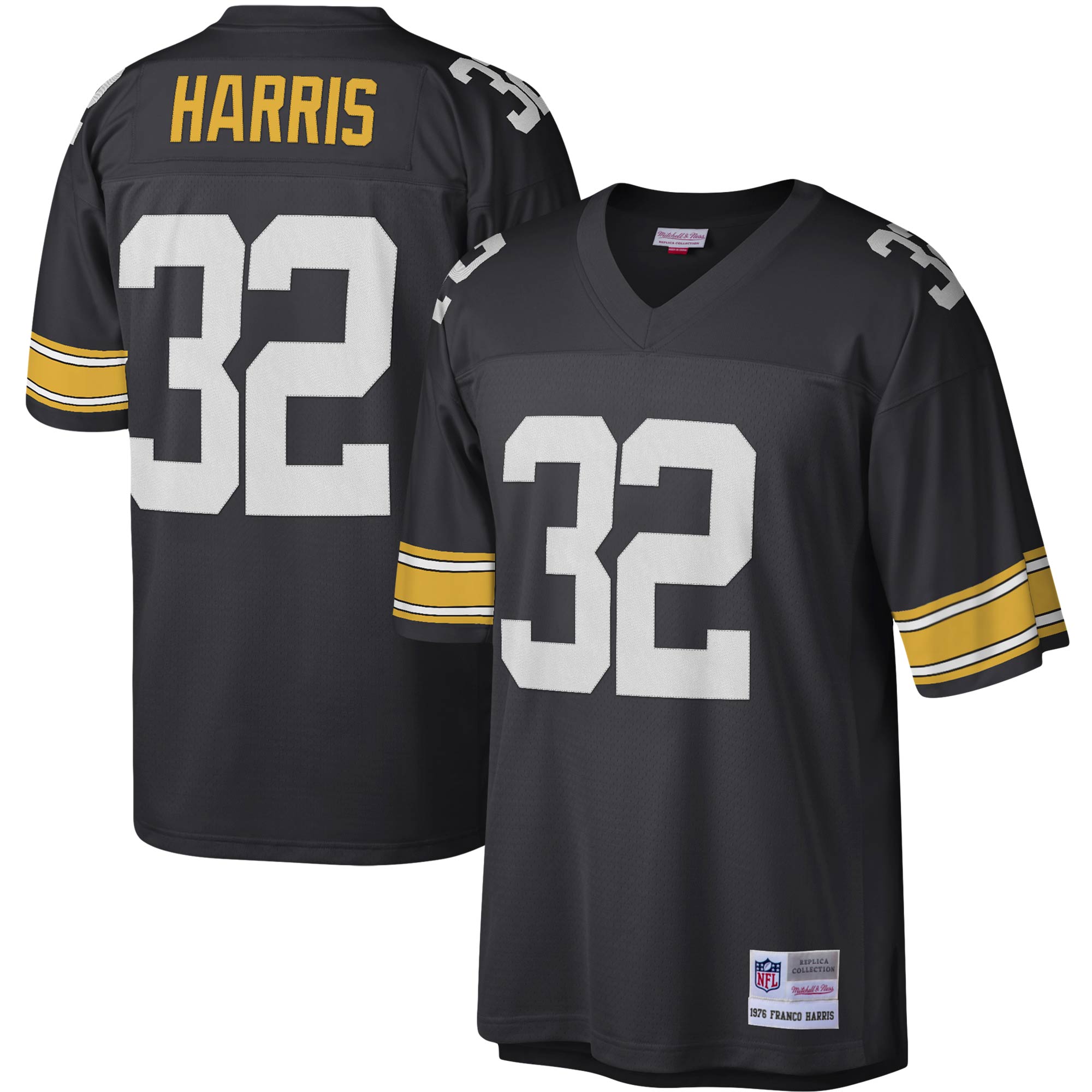 Franco Harris Pittsburgh Steelers Mitchell & Ness Legacy Replica Jersey - Black - vstockx