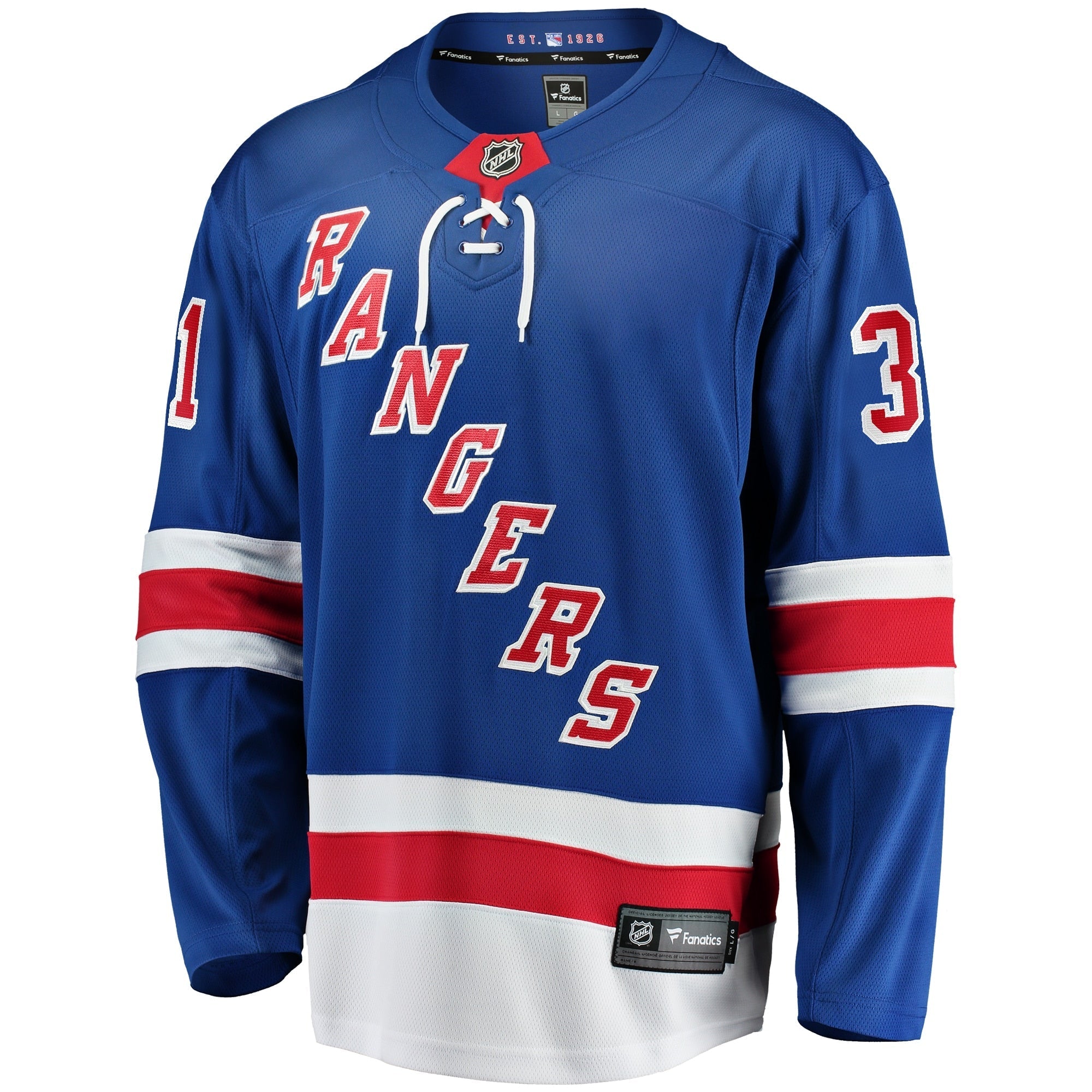 Men's Fanatics Branded Igor Shesterkin Blue New York Rangers Home Breakaway Player Jersey - vstockx