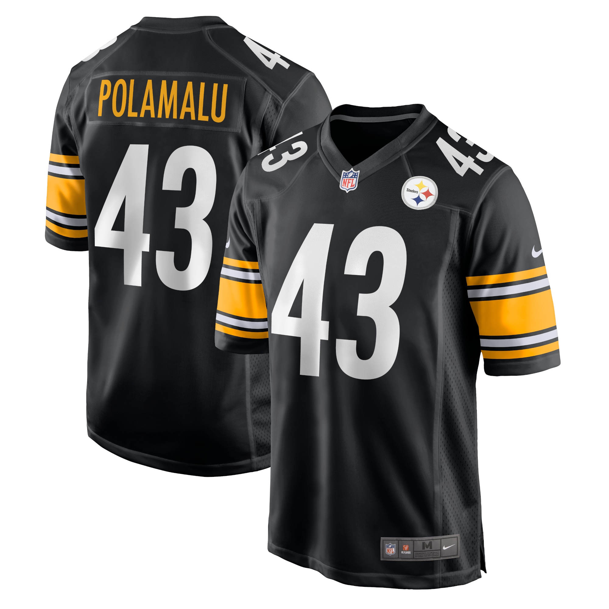 Troy Polamalu Pittsburgh Steelers Nike Retired Player Game Jersey - Black - vstockx