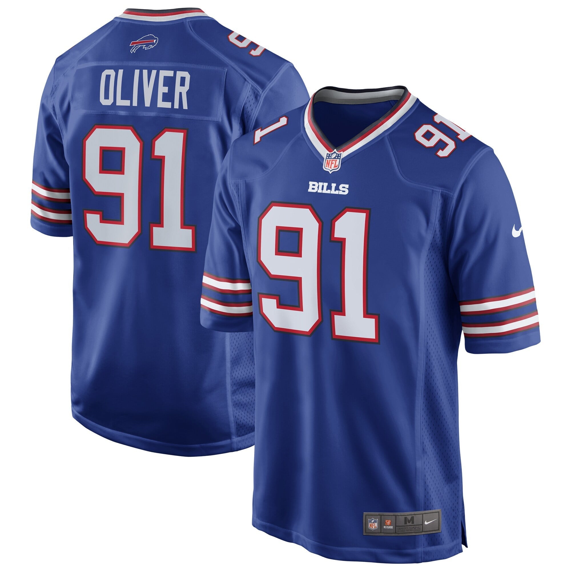 Men's Nike Ed Oliver Royal Buffalo Bills Team Game Player Jersey - vstockx