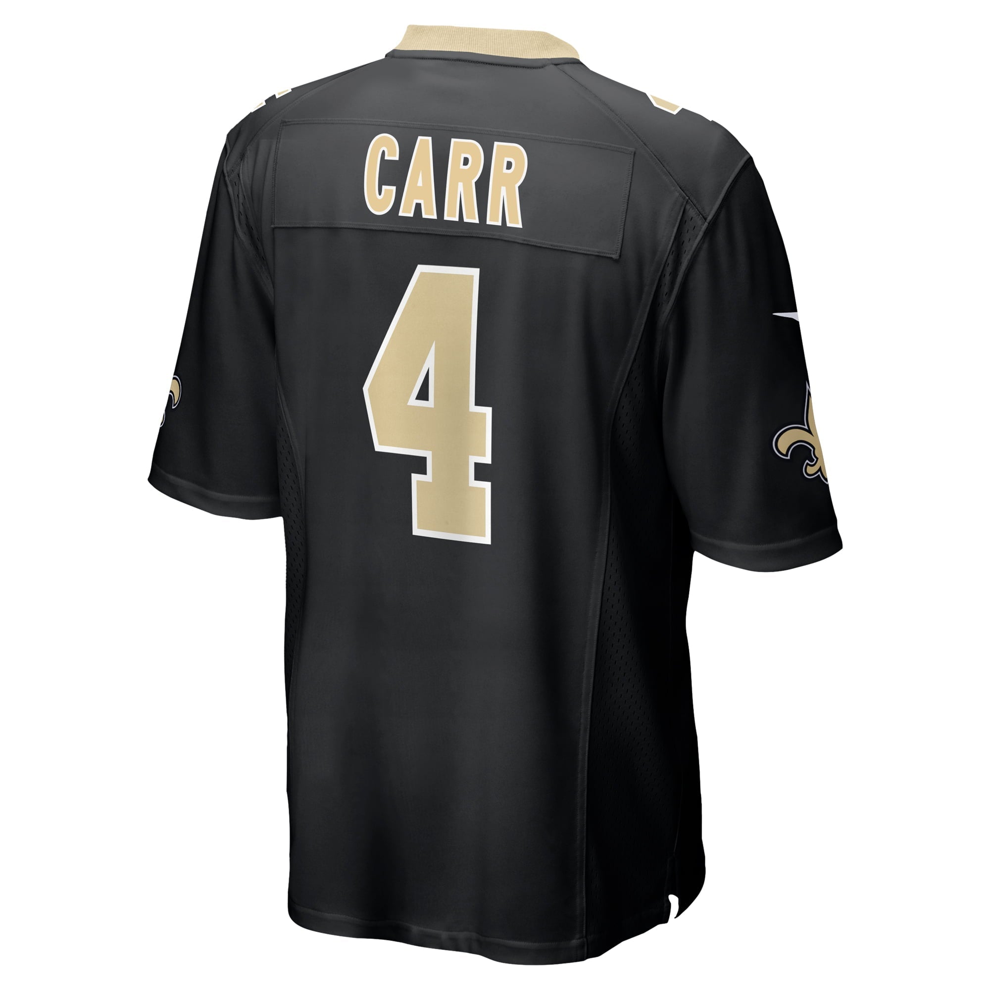 Men's Nike Derek Carr Black New Orleans Saints Game Jersey - vstockx