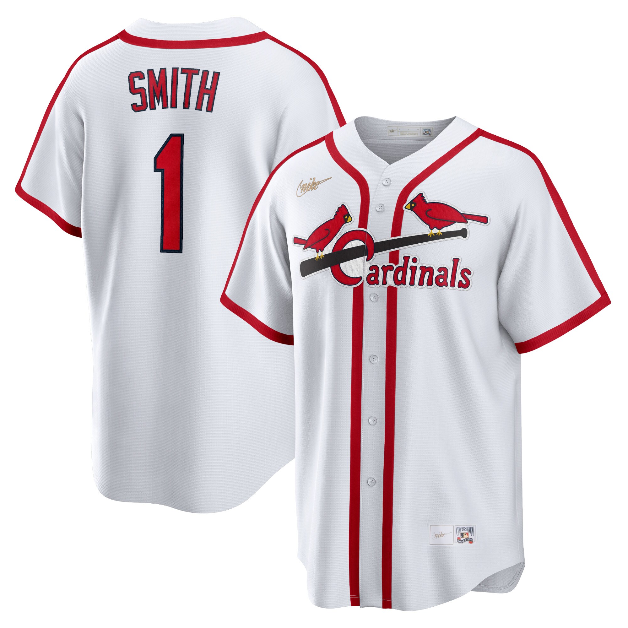 Ozzie Smith St. Louis Cardinals Nike Home Cooperstown Collection Player Jersey - White - vstockx