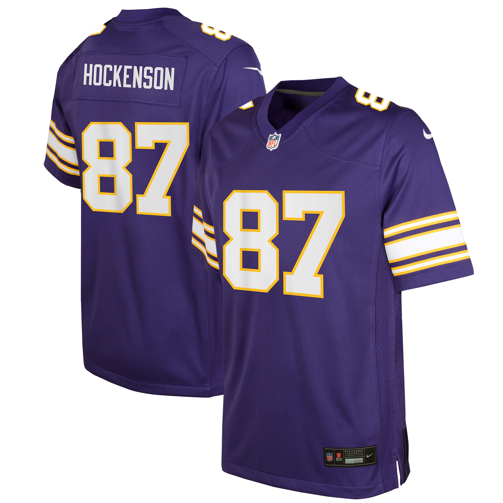 T.J. Hockenson Minnesota Vikings Nike Youth Game Jersey - Purple - vstockx