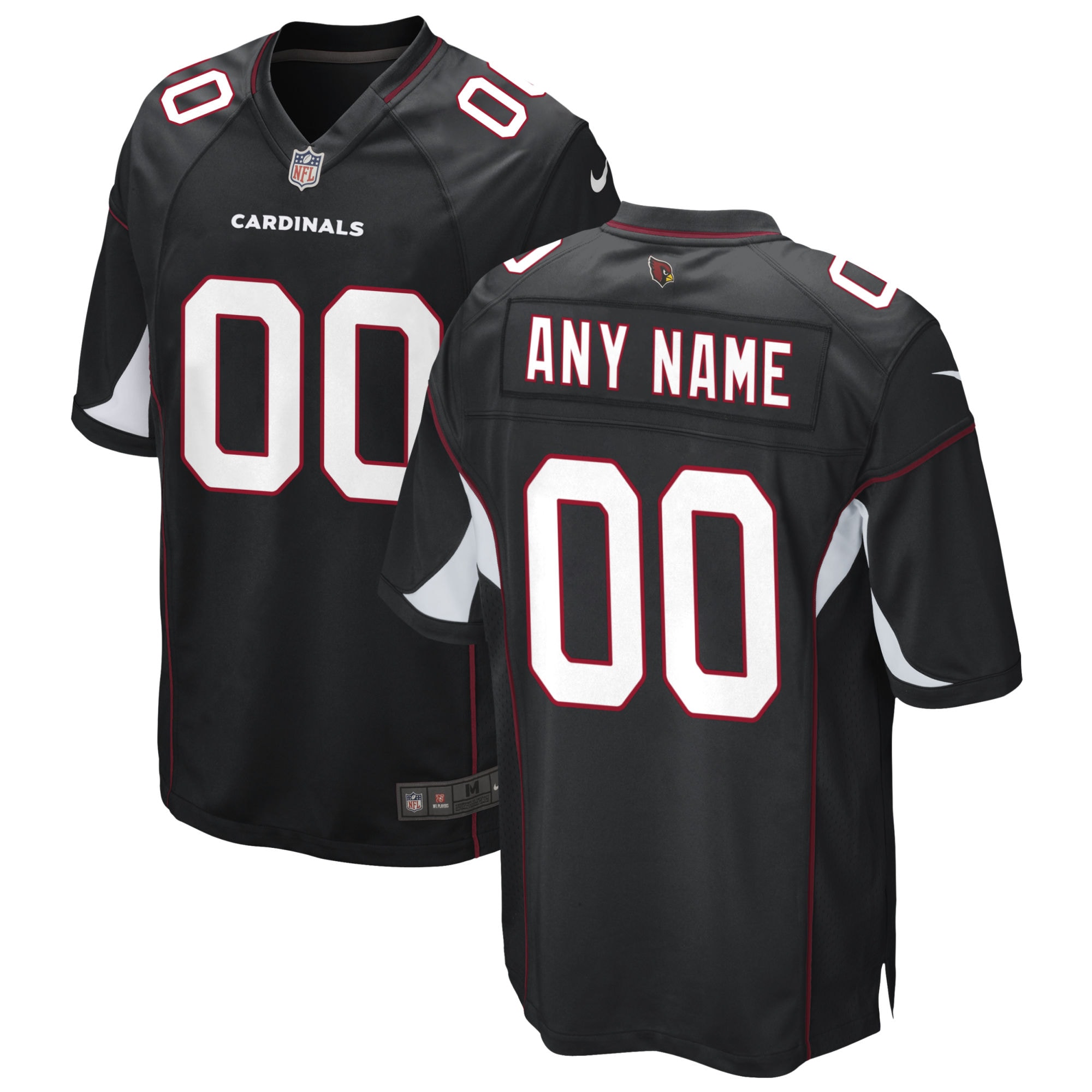 Arizona Cardinals Nike Alternate Custom Game Jersey - Black - vstockx