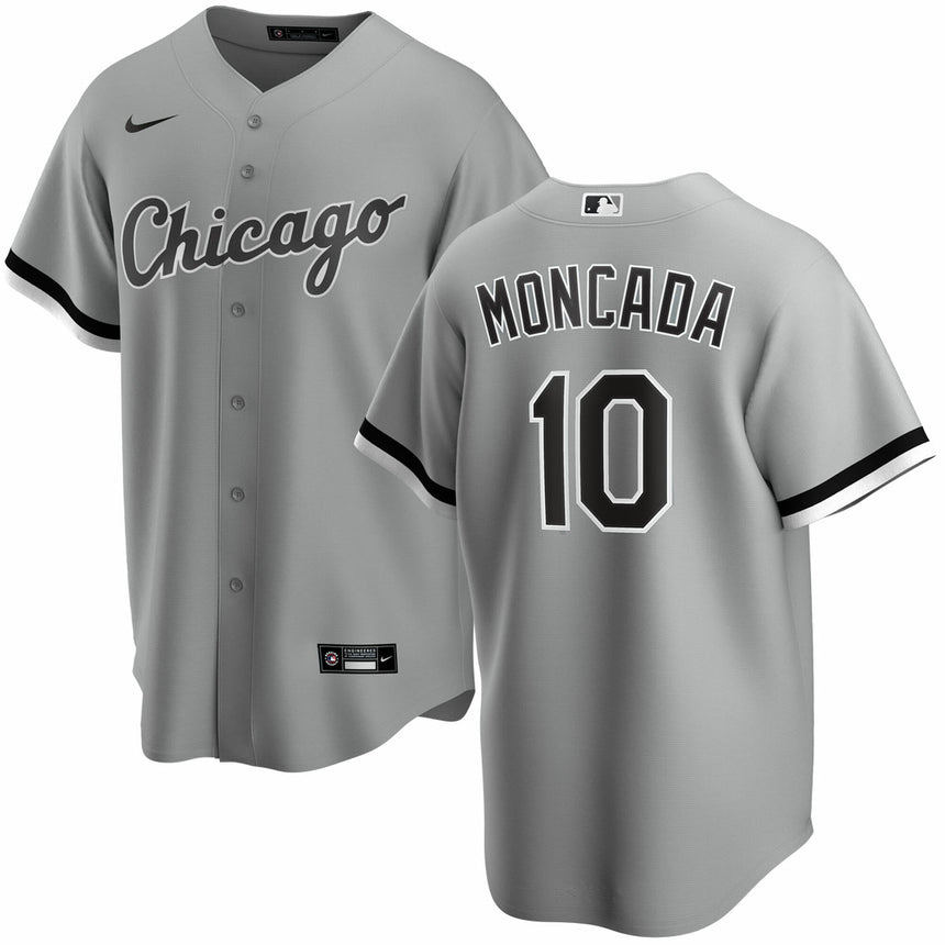 Men's Yoan Moncada Chicago White Sox Gray Road Replica Team Jersey - vstockx