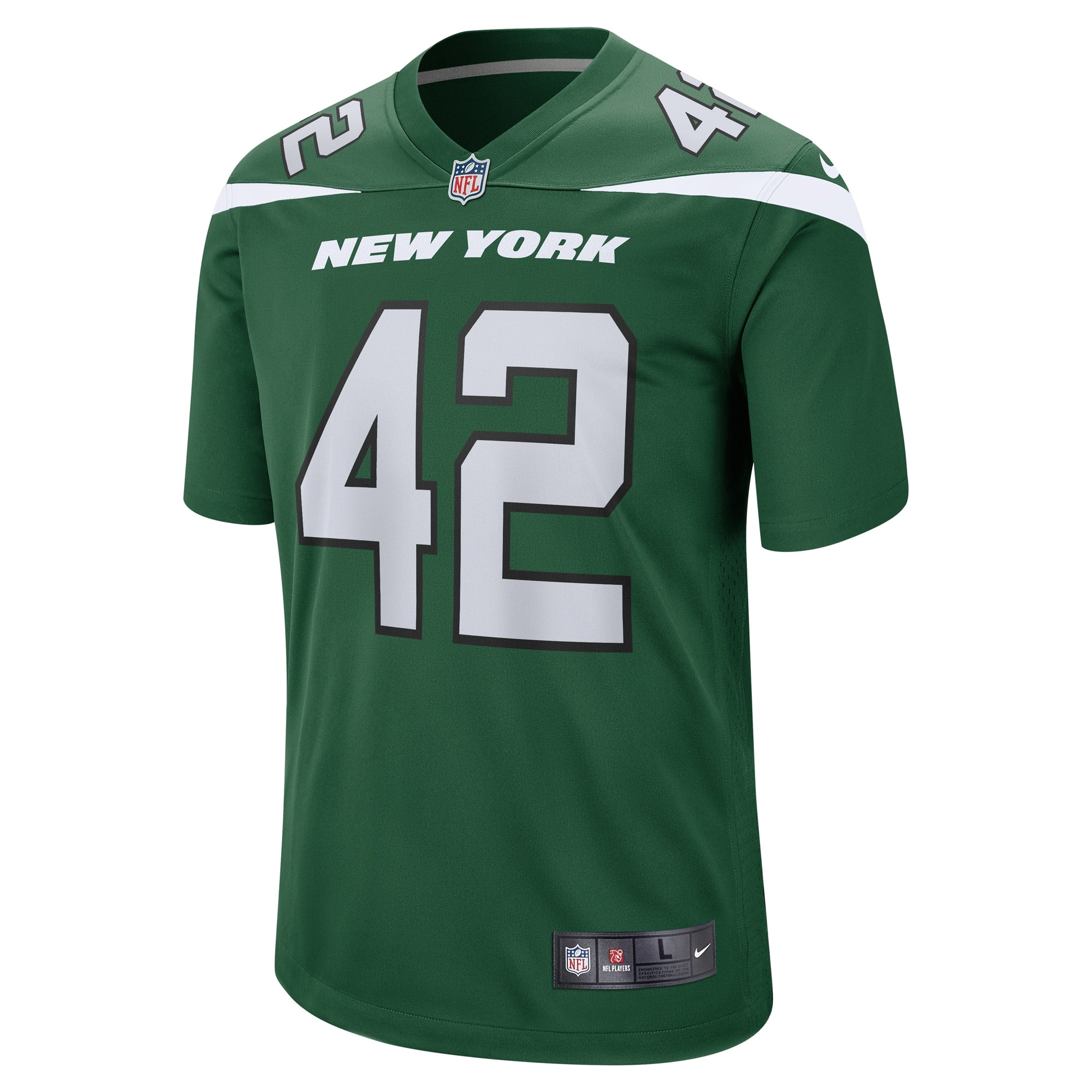 Men's Nike Thomas Hennessy Gotham Green New York Jets Game Jersey - vstockx