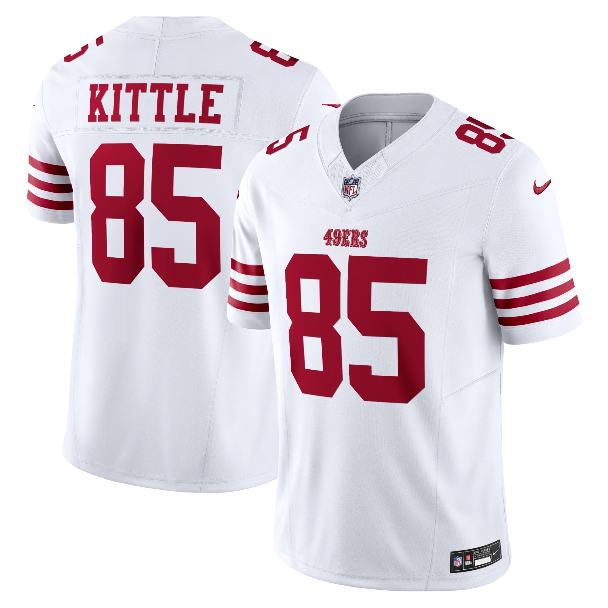 Men's Nike George Kittle White San Francisco 49ers Vapor F.U.S.E. Limited Jersey - vstockx
