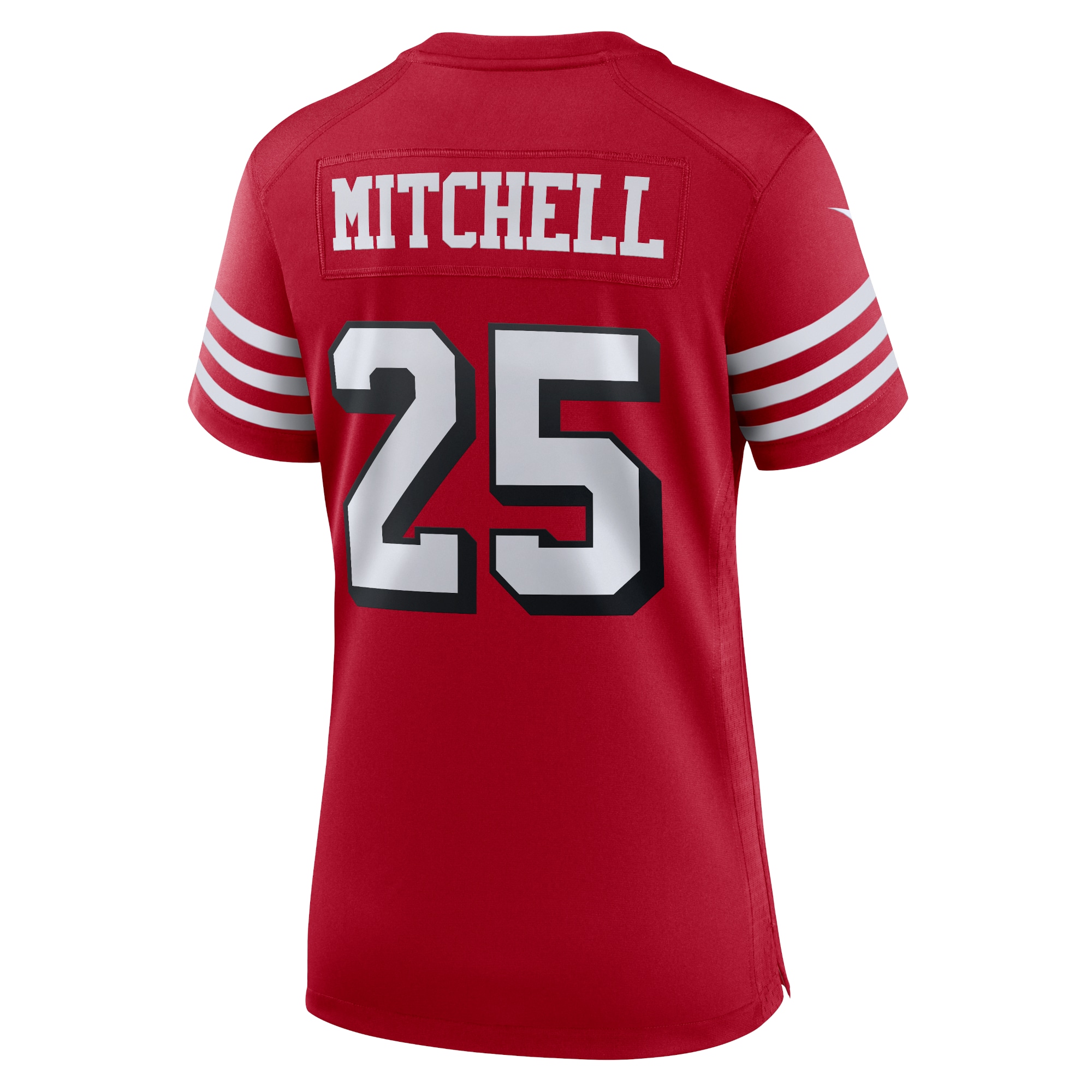 Elijah Mitchell San Francisco 49ers Nike Women's Alternate Team Game Jersey - Scarlet - vstockx