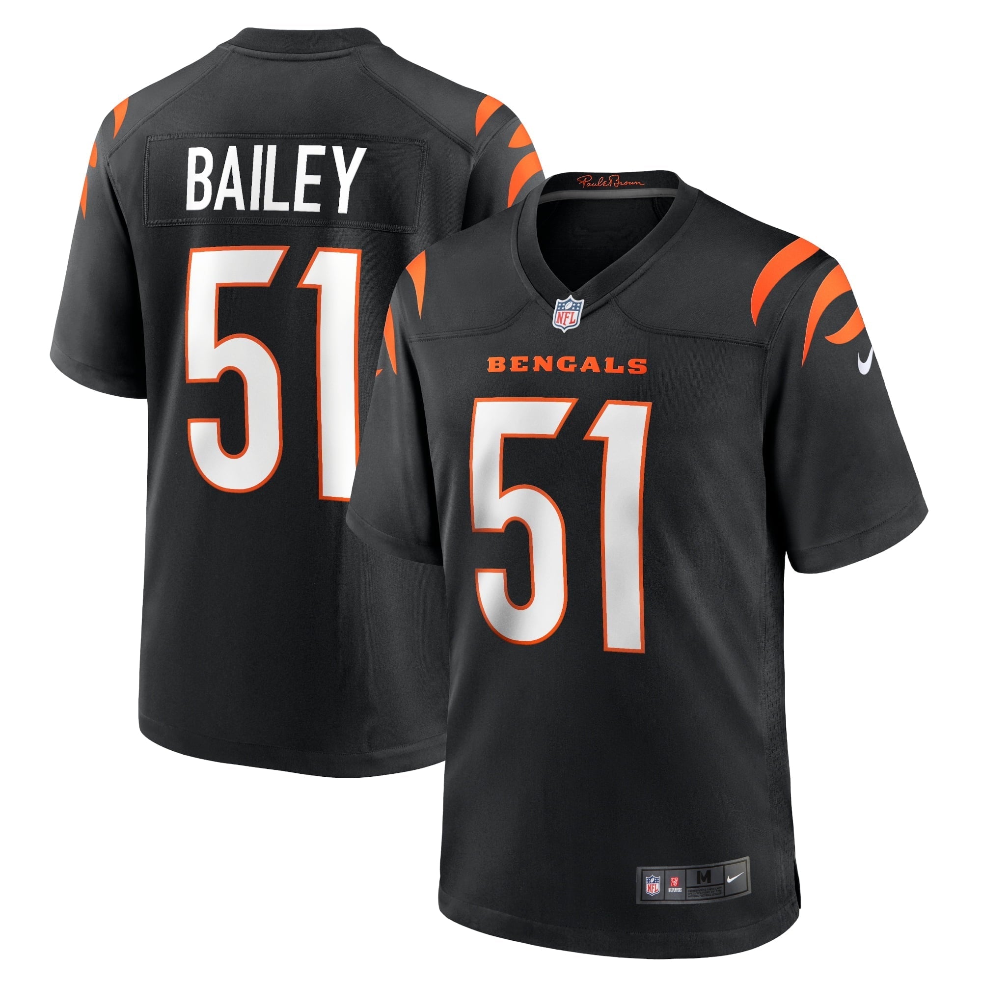 Men's Nike Markus Bailey Black Cincinnati Bengals Game Jersey - vstockx