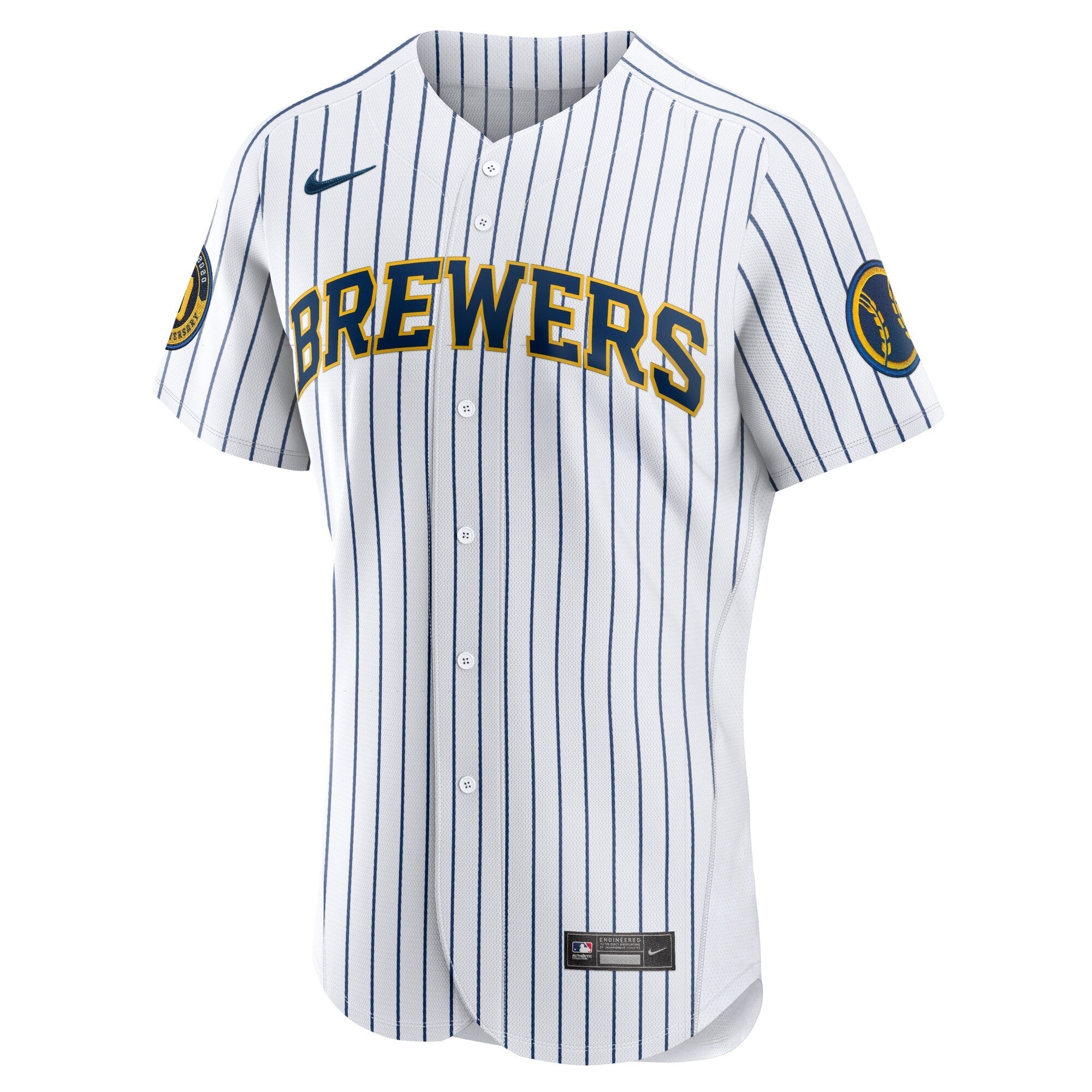 Men's Nike White Milwaukee Brewers Alternate Authentic Team Jersey - vstockx
