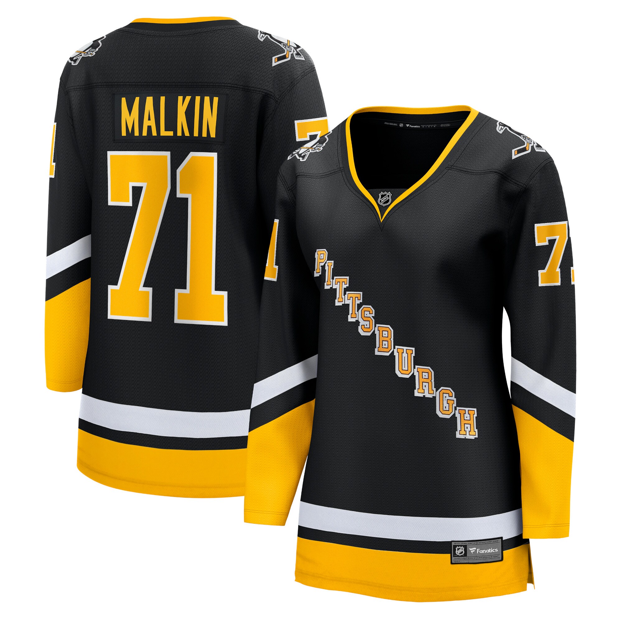 Evgeni Malkin Pittsburgh Penguins Fanatics Branded Women's 2021/22 Alternate Premier Breakaway Player Jersey - Black - vstockx