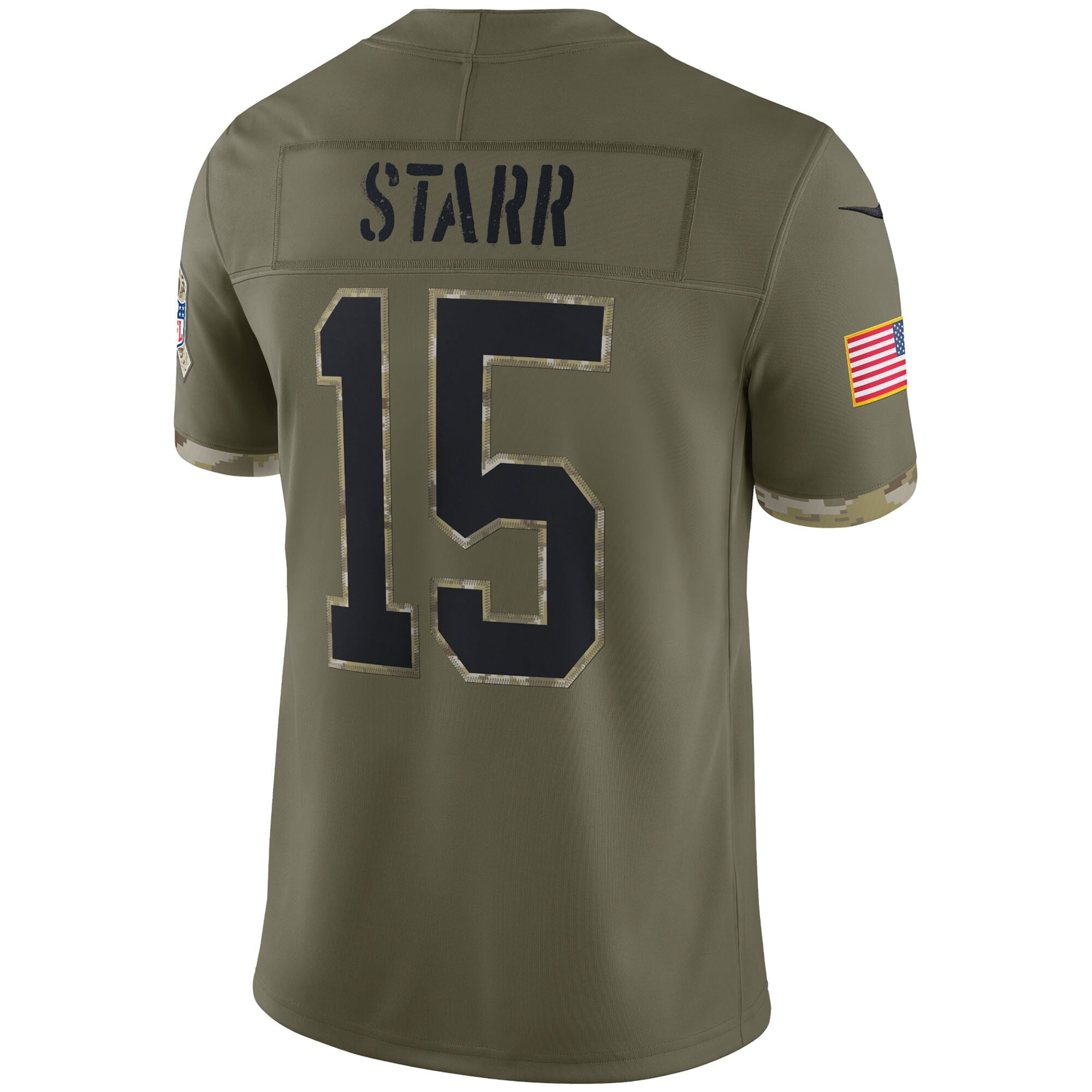 Men's Nike Bart Starr Olive Green Bay Packers 2022 Salute To Service Retired Player Limited Jersey - vstockx