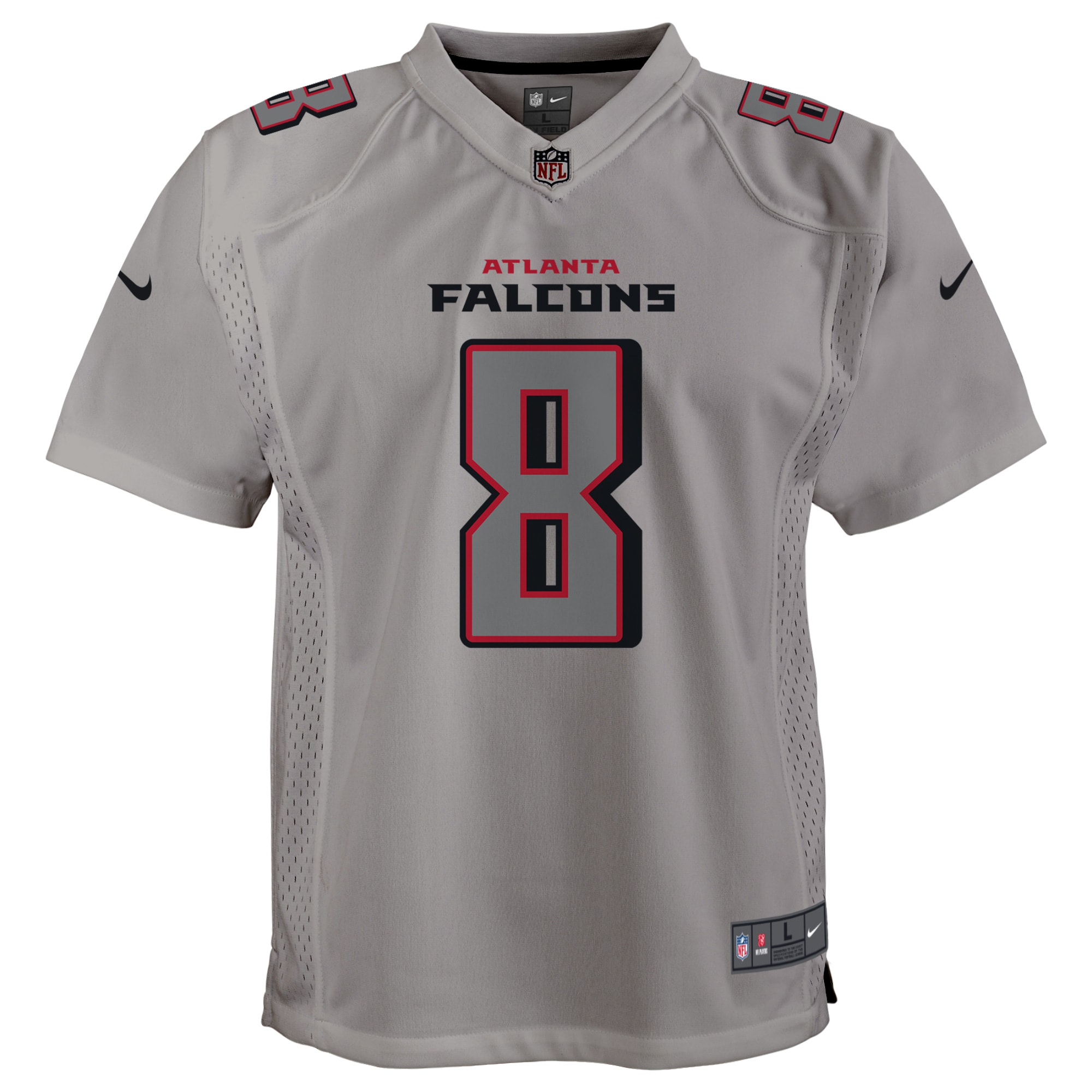 Kyle Pitts Atlanta Falcons Nike Youth Atmosphere Game Jersey - Gray - vstockx