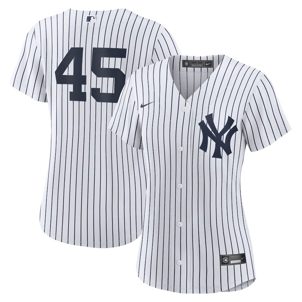 Women's New York Yankees Gerrit Cole Cool Base Replica Home Jersey - White - vstockx