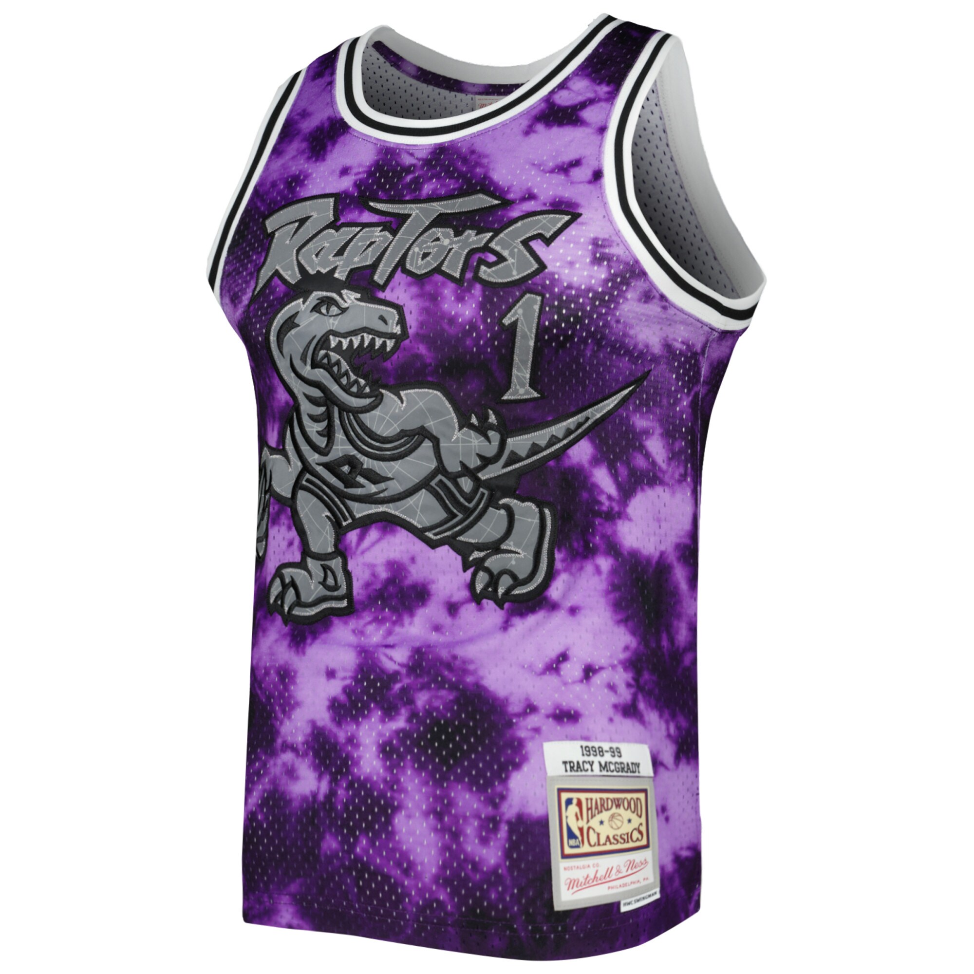 Tracy McGrady Toronto Raptors Mitchell & Ness 1998/99 Galaxy Swingman Jersey - Purple - vstockx