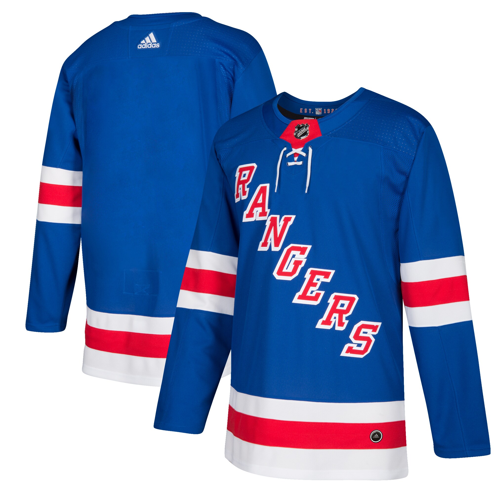 New York Rangers adidas Home Authentic Blank Jersey - Royal - vstockx