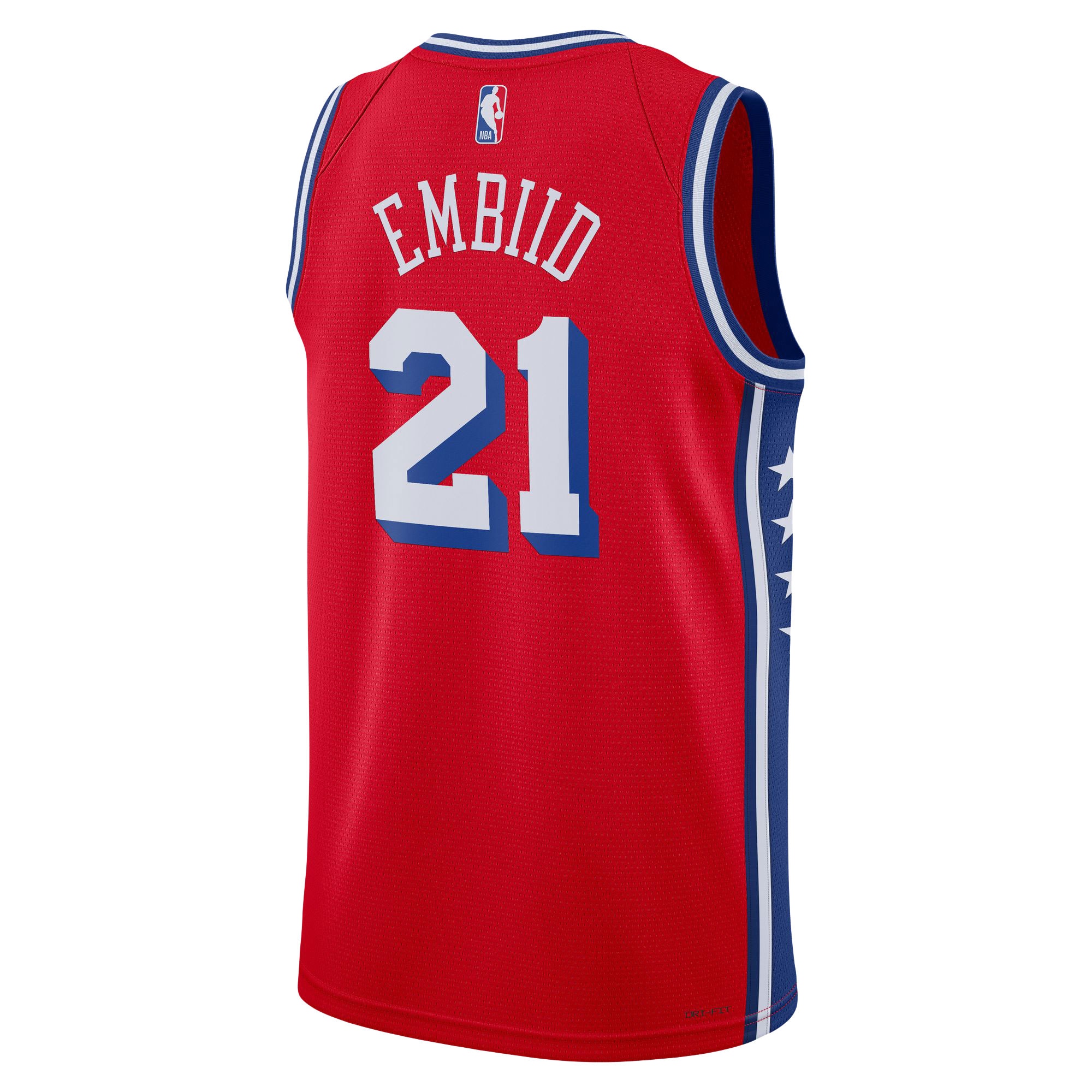 Joel Embiid Philadelphia 76ers Jordans Brand Unisex Swingman Jersey - Statement Edition - Red - vstockx
