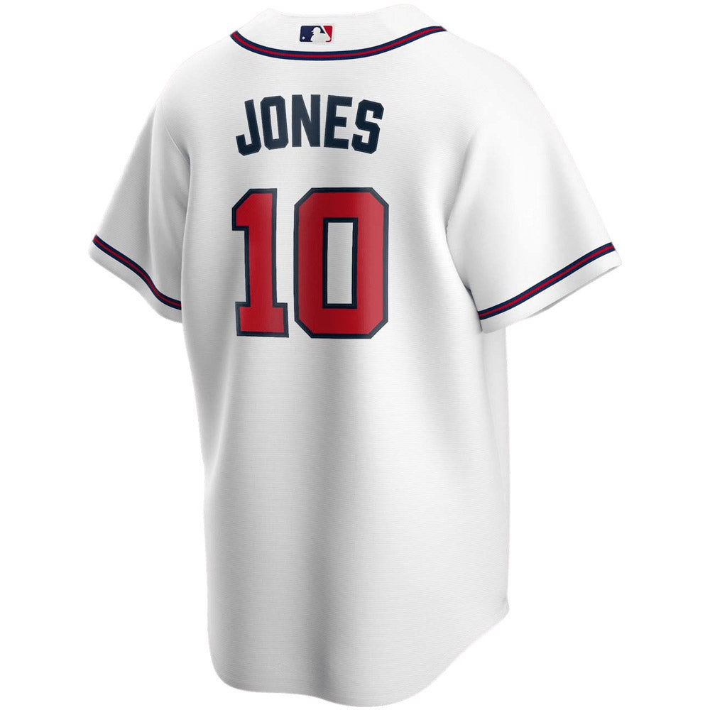 Youth Atlanta Braves Chipper Jones Replica Home Jersey - White - vstockx