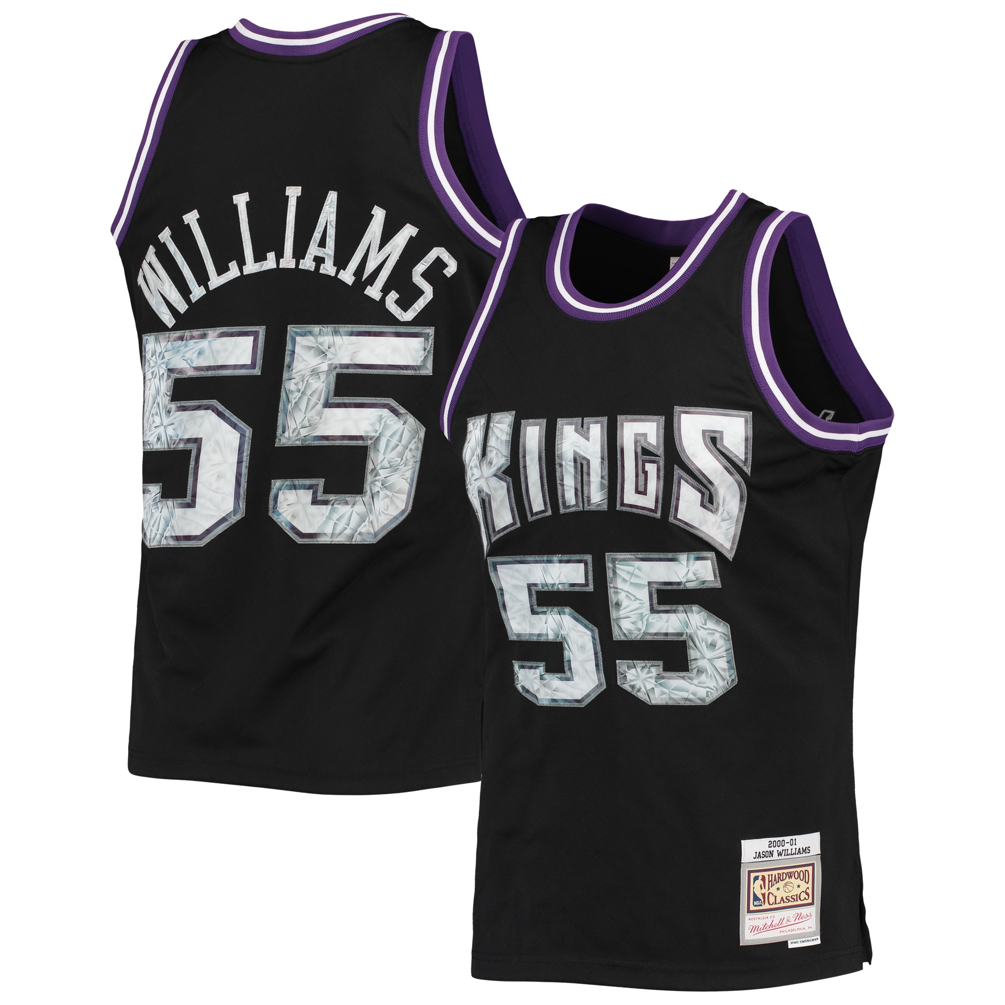 Jason Williams Sacramento Kings Mitchell & Ness 1996-97 Hardwood Classics NBA 75th Anniversary Diamond Swingman Jersey - Black - vstockx