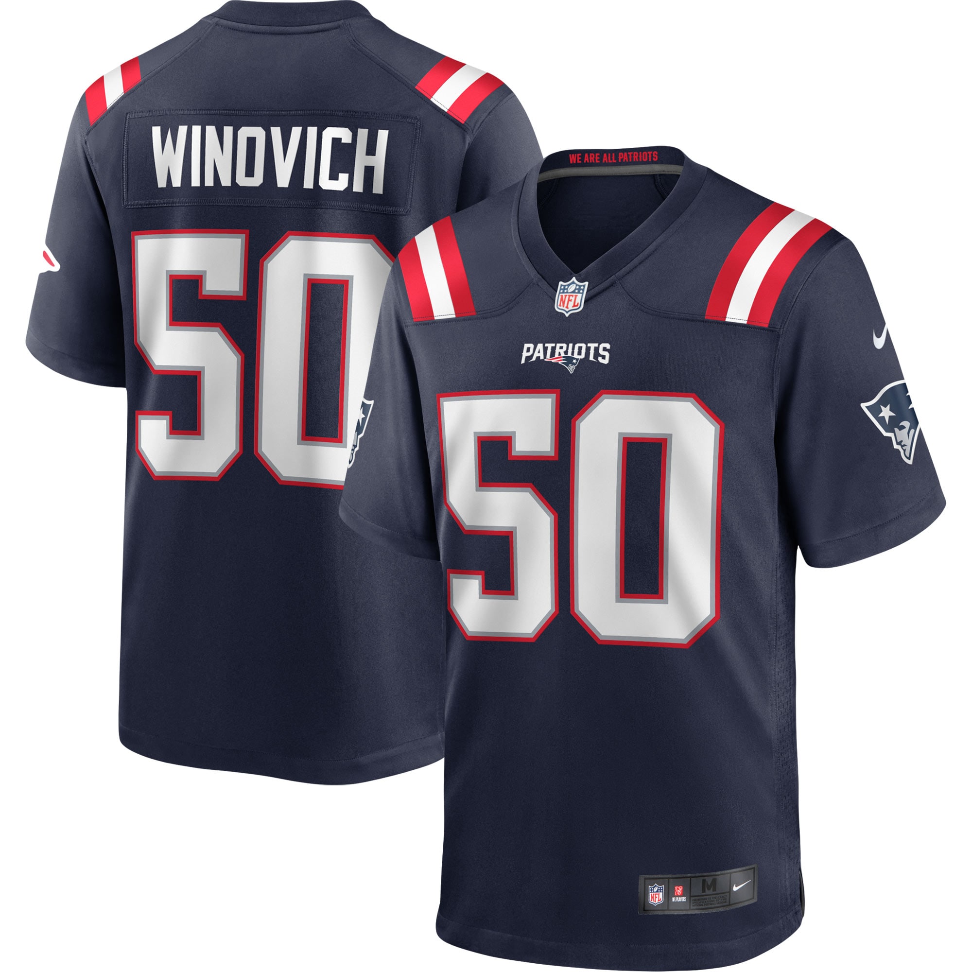 Chase Winovich New England Patriots Nike Game Player Jersey - Navy - vstockx