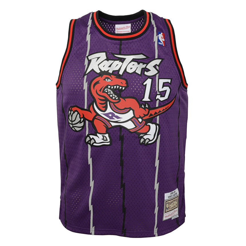 Youth Toronto Raptors Vince Carter Mitchell & Ness Purple Hardwood Classics Jersey - vstockx