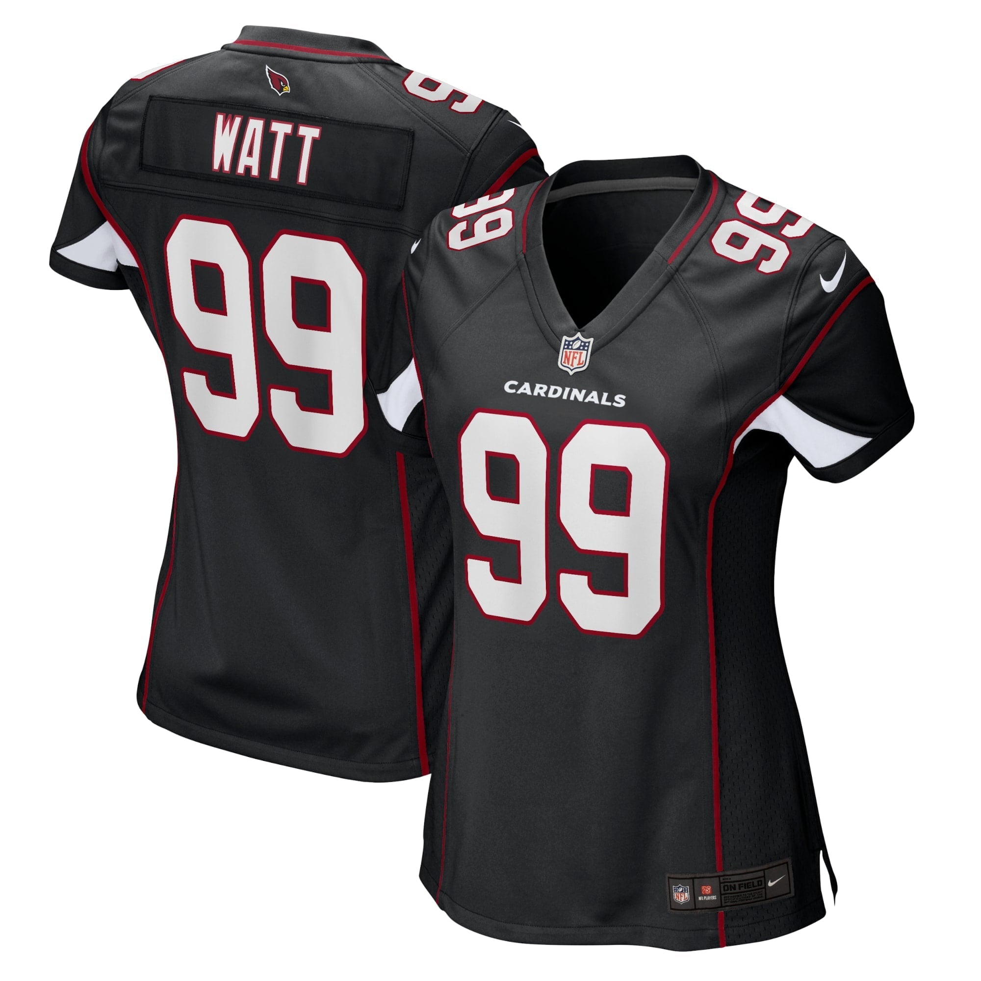 Women's Nike J.J. Watt Black Arizona Cardinals Alternate Game Jersey - vstockx