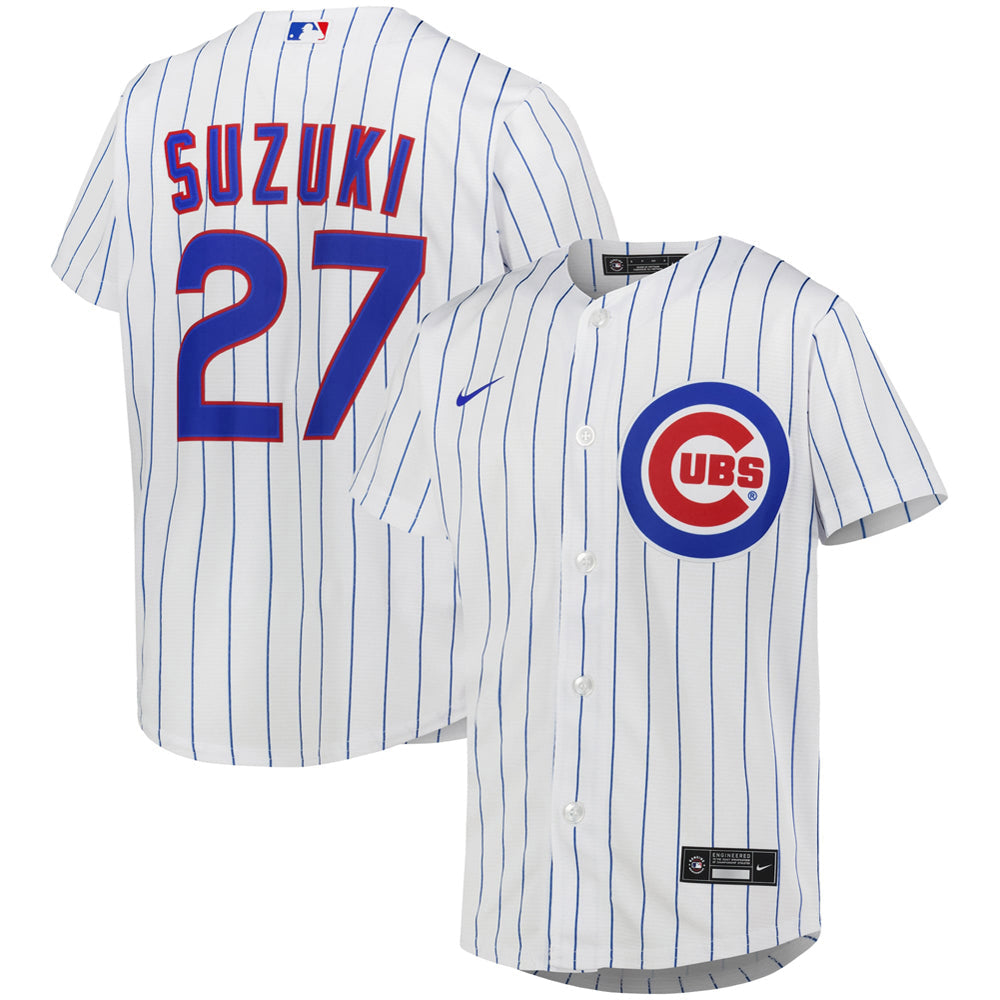 Youth Chicago Cubs Seiya Suzuki Home Player Jersey - White - vstockx