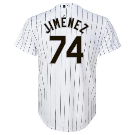 Youth Eloy Jimenez Chicago White Sox Majestic White Home Cool Base Replica Jersey - vstockx