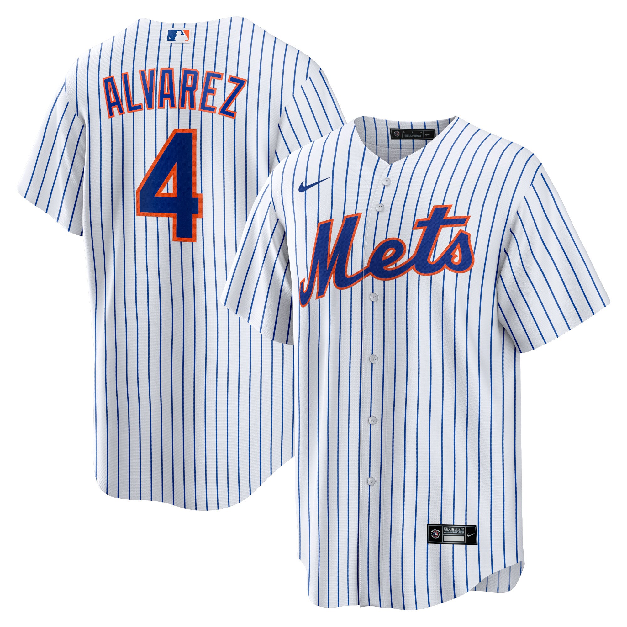 Francisco Alvarez New York Mets Nike Replica Player Jersey - White - vstockx