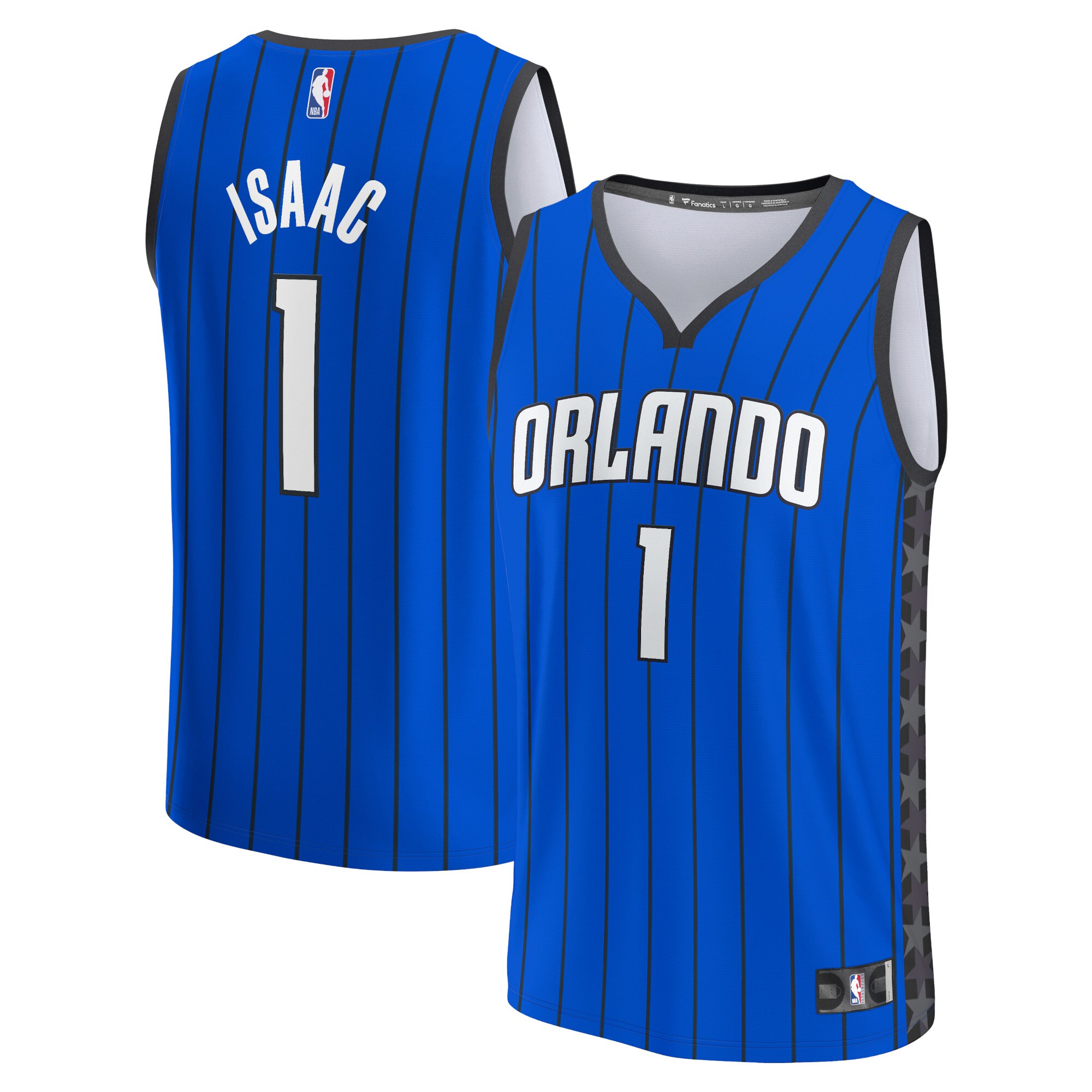 Jonathan Isaac Orlando Magic Fanatics Branded Fast Break Replica Player Jersey - Statement Edition - Blue - vstockx