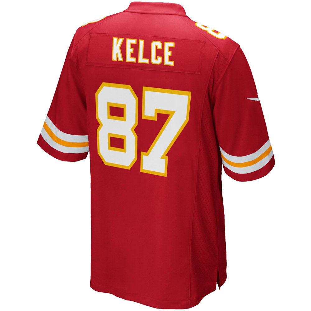 Youth Kansas City Chiefs Travis Kelce Team Color Game Jersey Red - vstockx