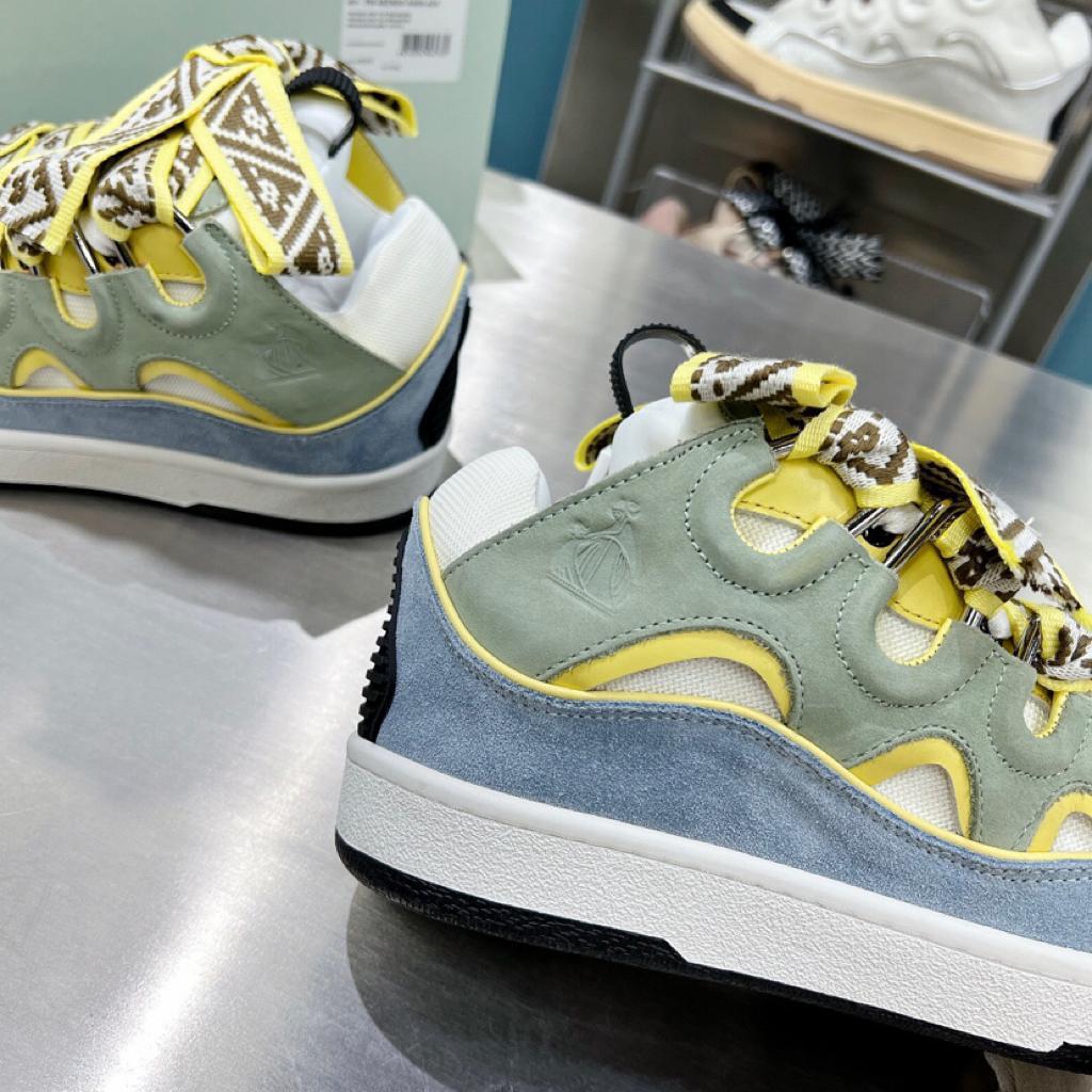 Lanvin Curb Sneaker Blue Grey - vstockx