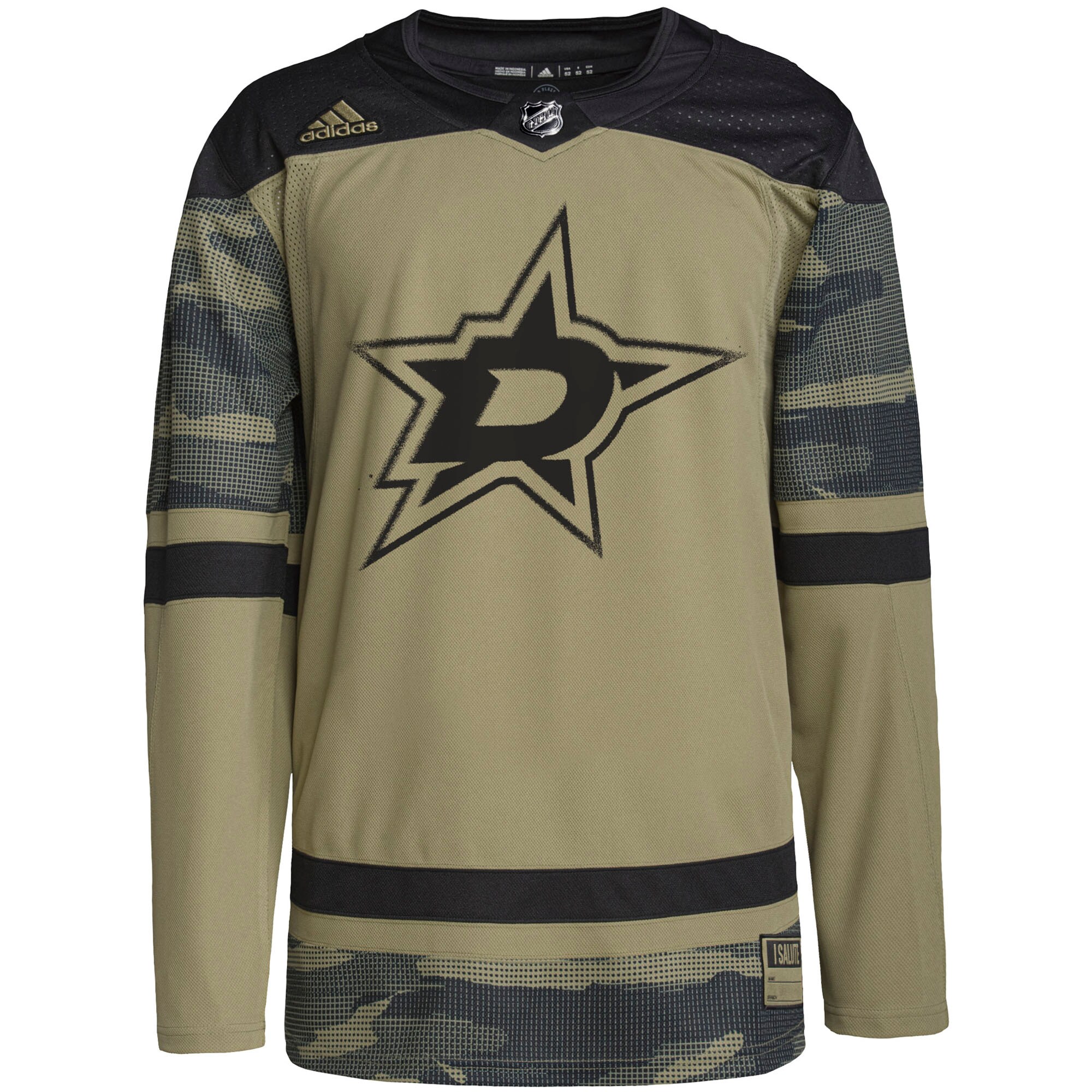 Dallas Stars adidas Military Appreciation Team Authentic Custom Practice Jersey - Camo - vstockx