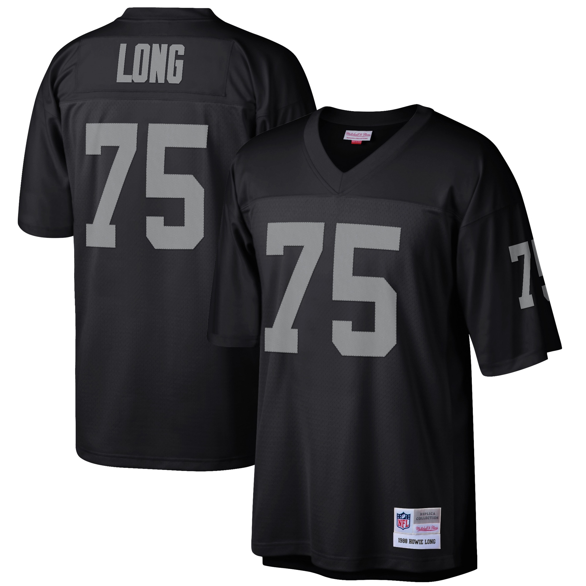 Howie Long Las Vegas Raiders Mitchell & Ness Retired Player Legacy Replica Jersey - Black - vstockx