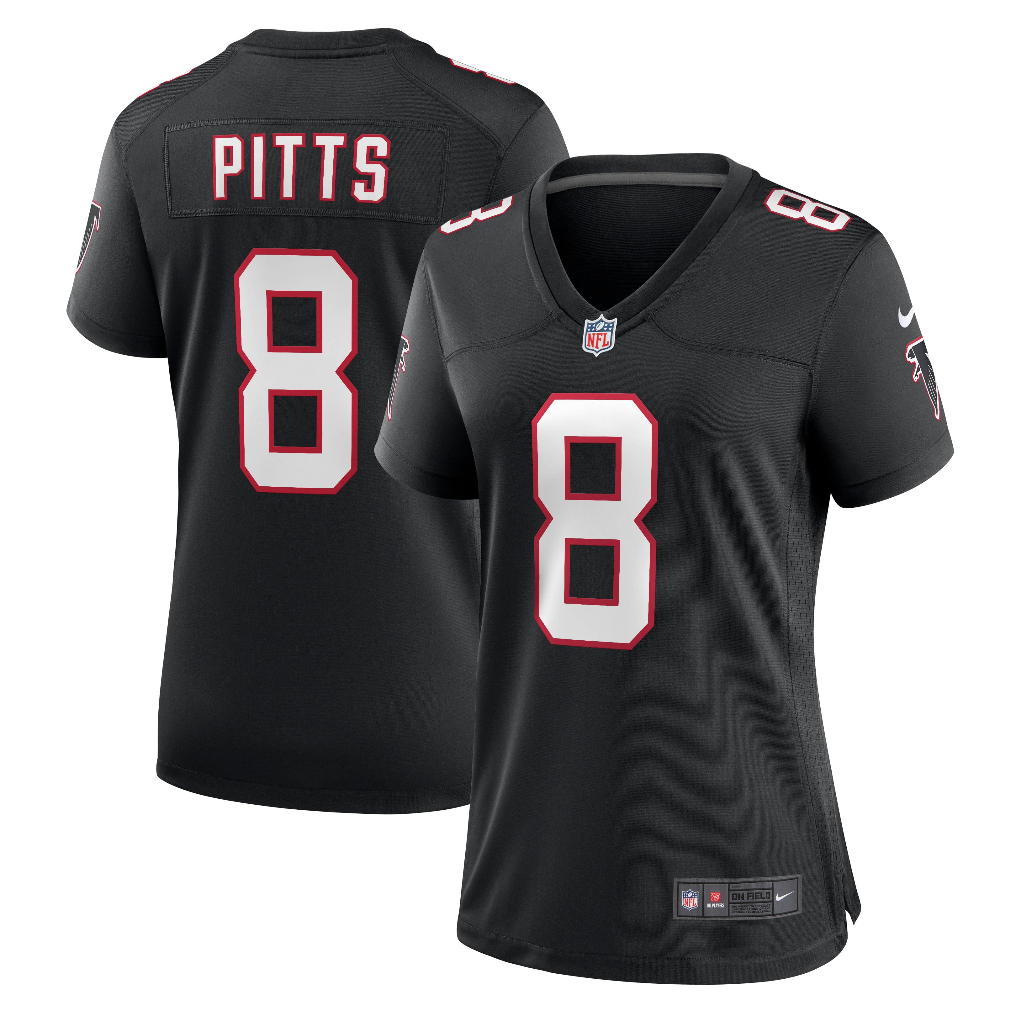 Women's Nike Kyle Pitts Black Atlanta Falcons Game Jersey - vstockx