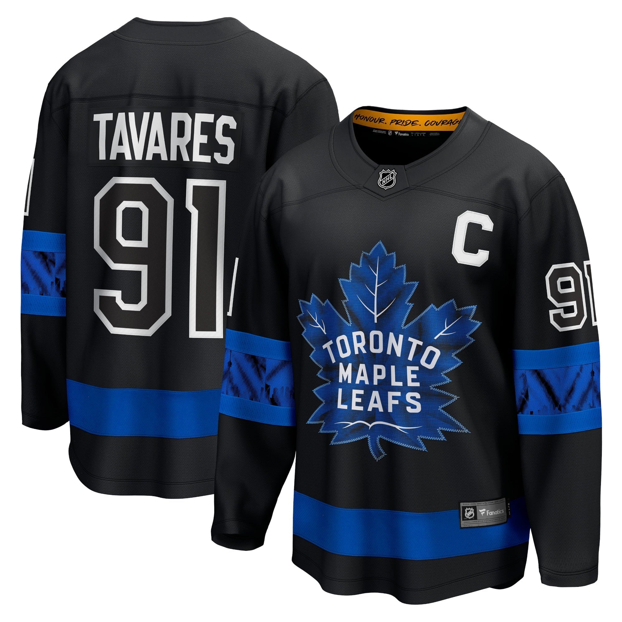 Men's Fanatics Branded John Tavares Black Toronto Maple Leafs Alternate Premier Breakaway Reversible Player Jersey - vstockx