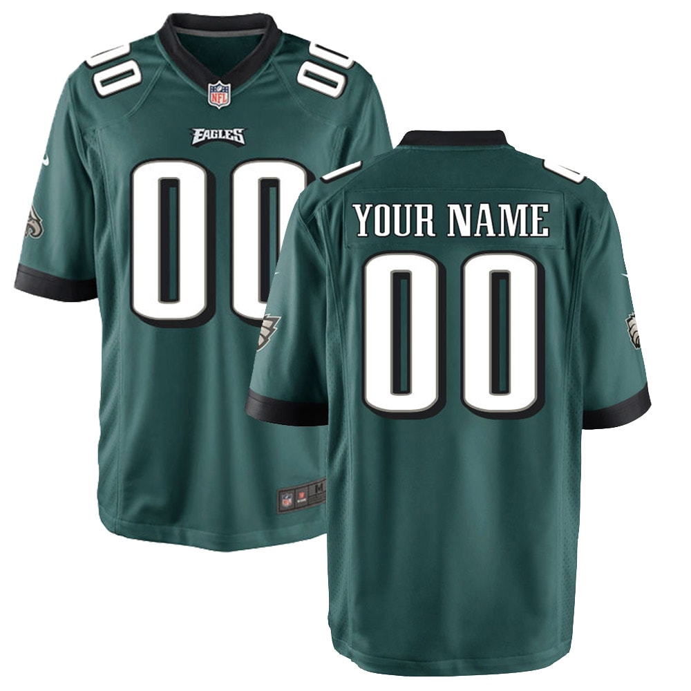 Philadelphia Eagles Nike Youth Custom Game Jersey - Midnight Green - vstockx
