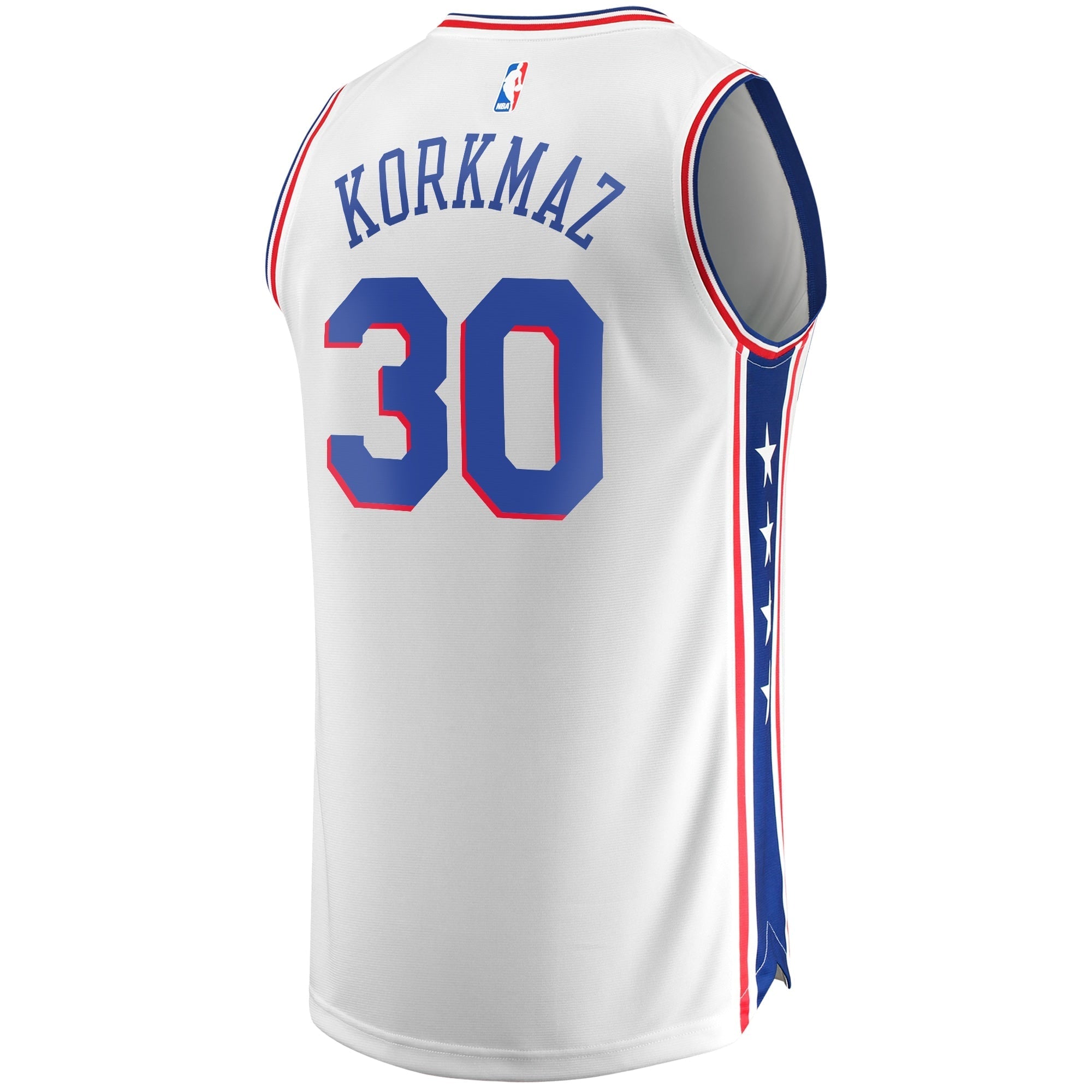Men's Fanatics Branded Furkan Korkmaz White Philadelphia 76ers Fast Break Player Jersey - Association Edition - vstockx