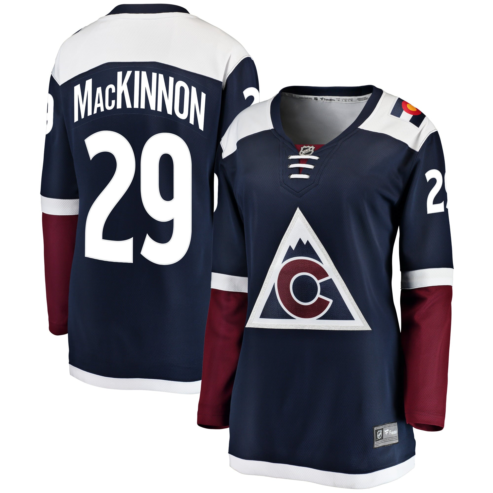 Women's Fanatics Branded Nathan MacKinnon Navy Colorado Avalanche Alternate Breakaway Player Jersey - vstockx