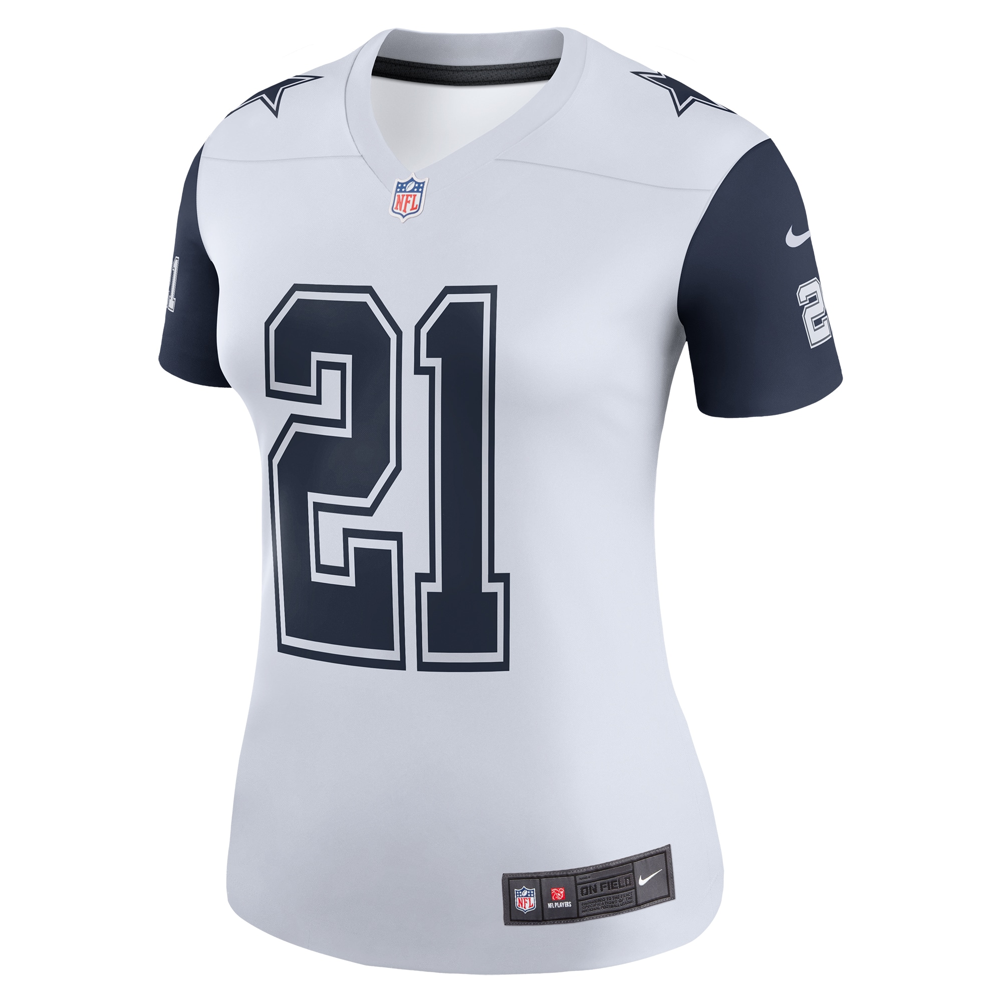 Ezekiel Elliott Dallas Cowboys Nike Women's Color Rush Legend Player Jersey - White - vstockx
