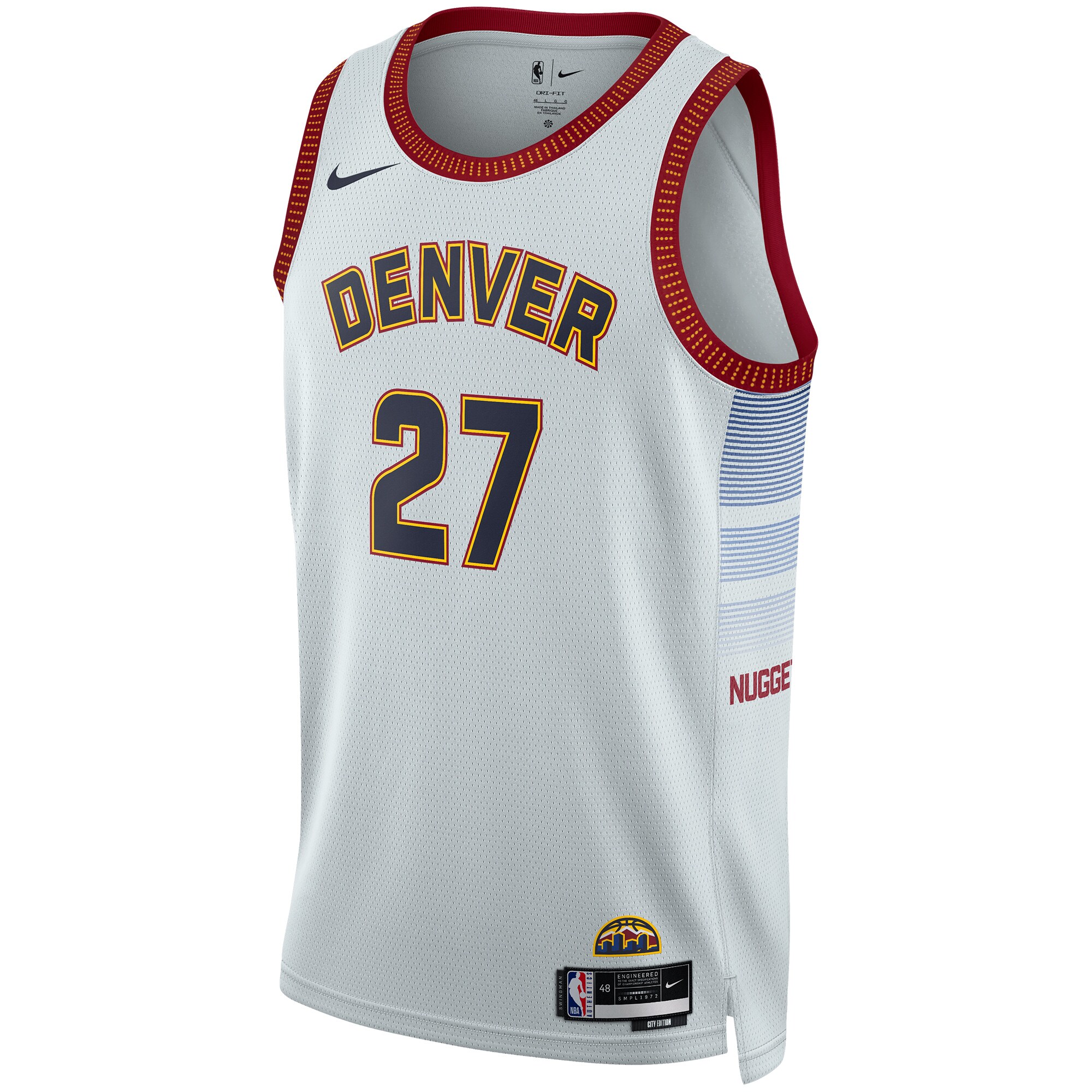 Jamal Murray Denver Nuggets Nike Unisex 2022/23 Swingman Jersey - City Edition - Silver - vstockx