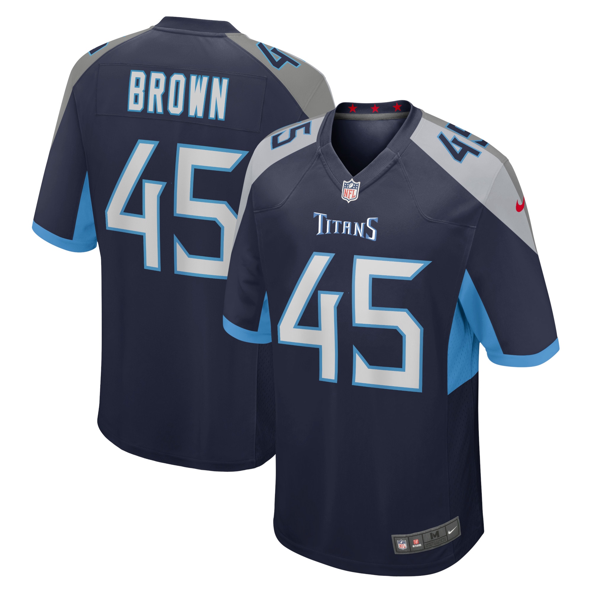 Kyron Brown Tennessee Titans Nike Home Game Player Jersey - Navy - vstockx