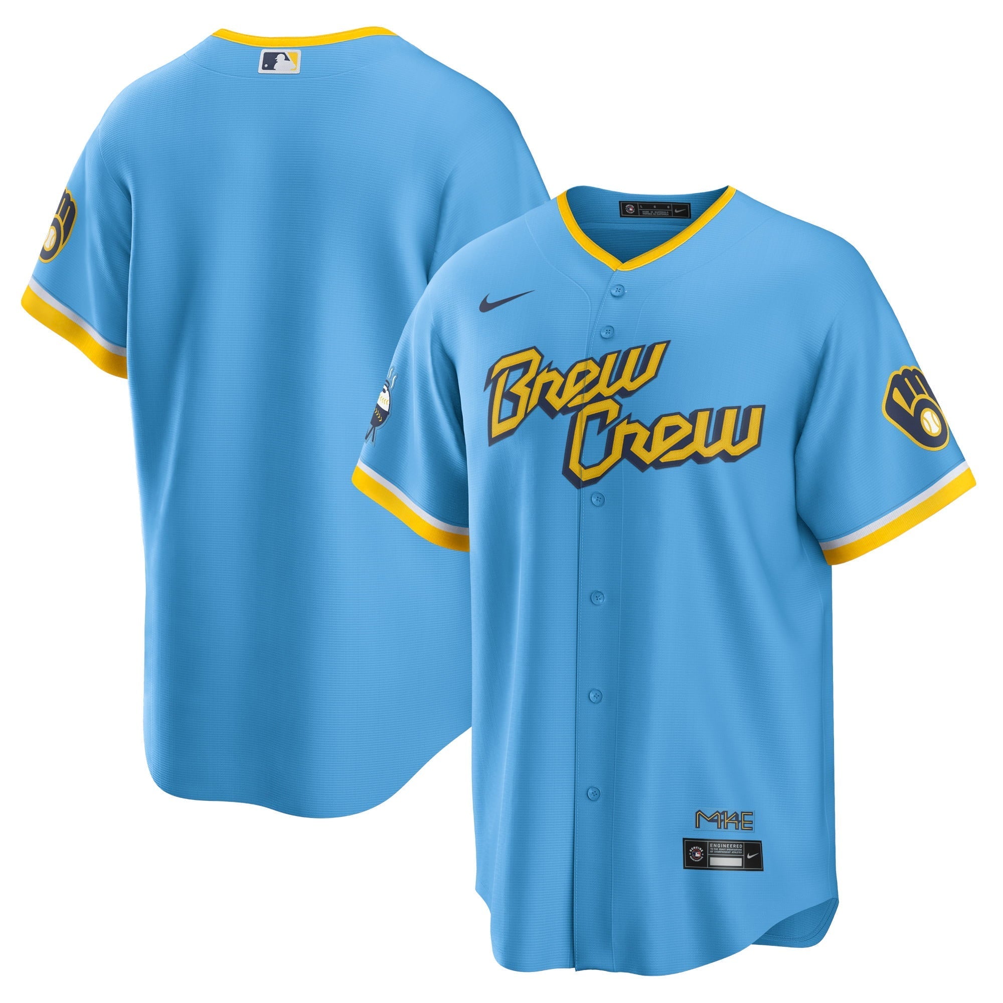 Men's Nike Powder Blue Milwaukee Brewers 2022 City Connect Replica Team Jersey - vstockx