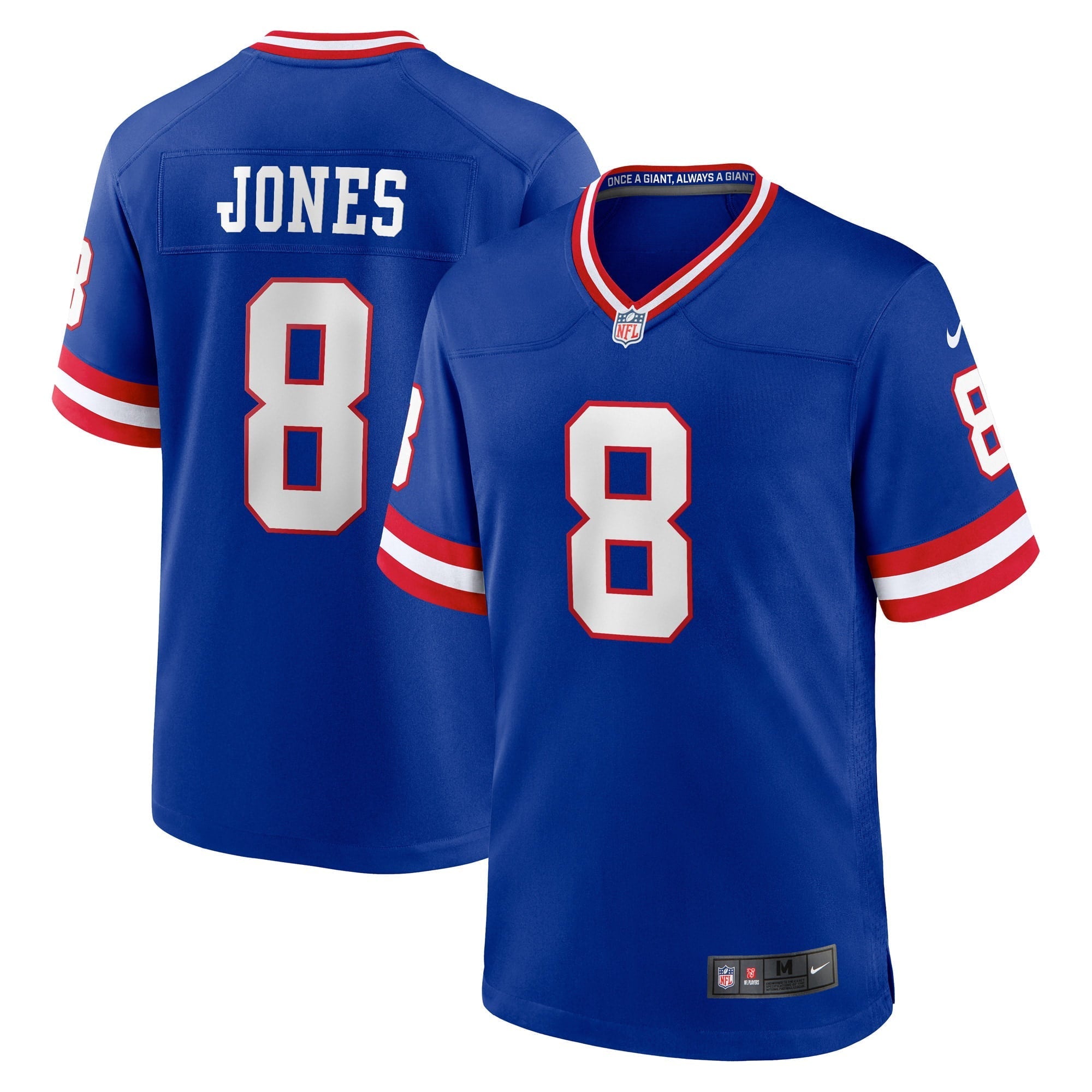 Men's Nike Daniel Jones Royal New York Giants Classic Player Game Jersey - vstockx