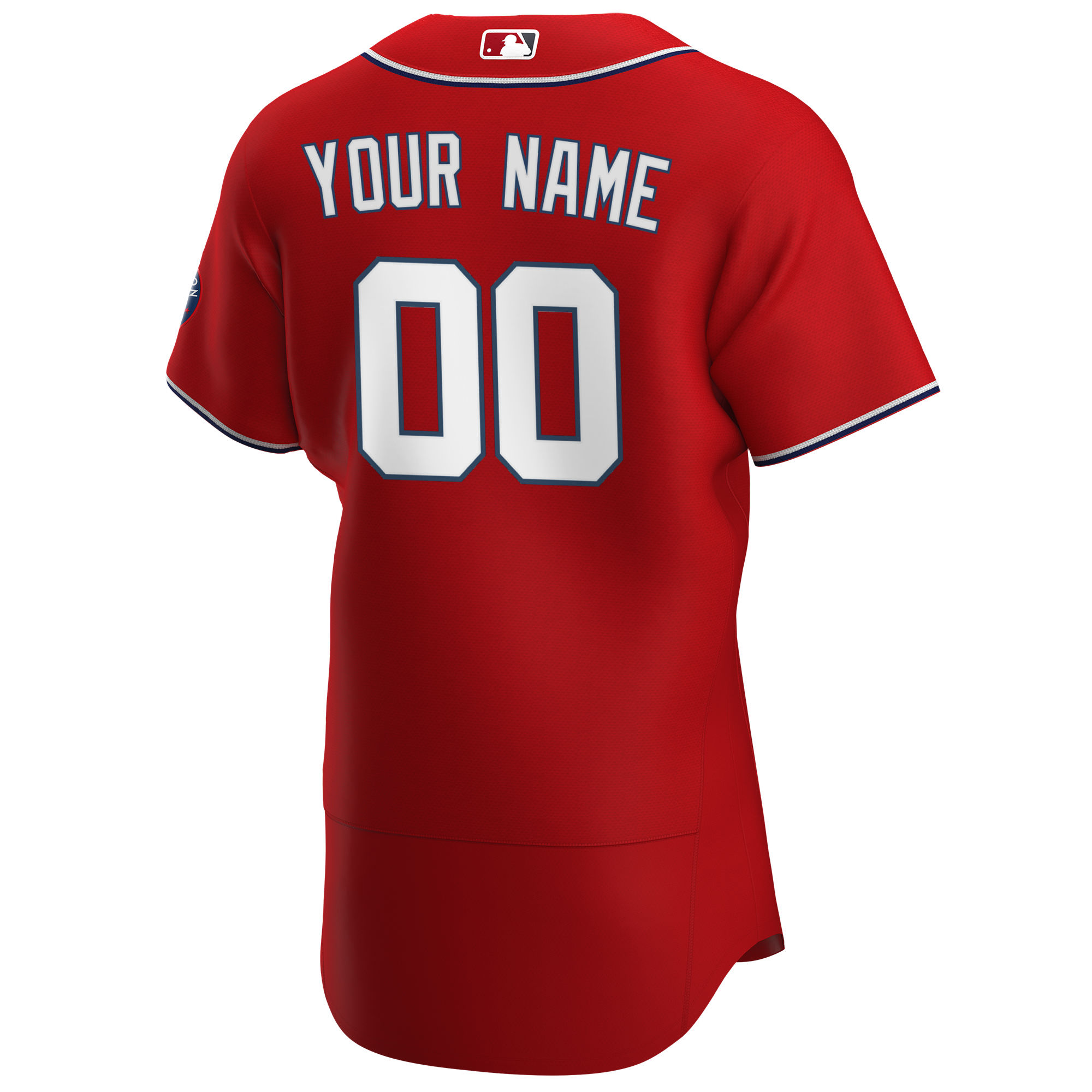 Washington Nationals Nike Alternate Authentic Custom Patch Jersey - Scarlet - vstockx