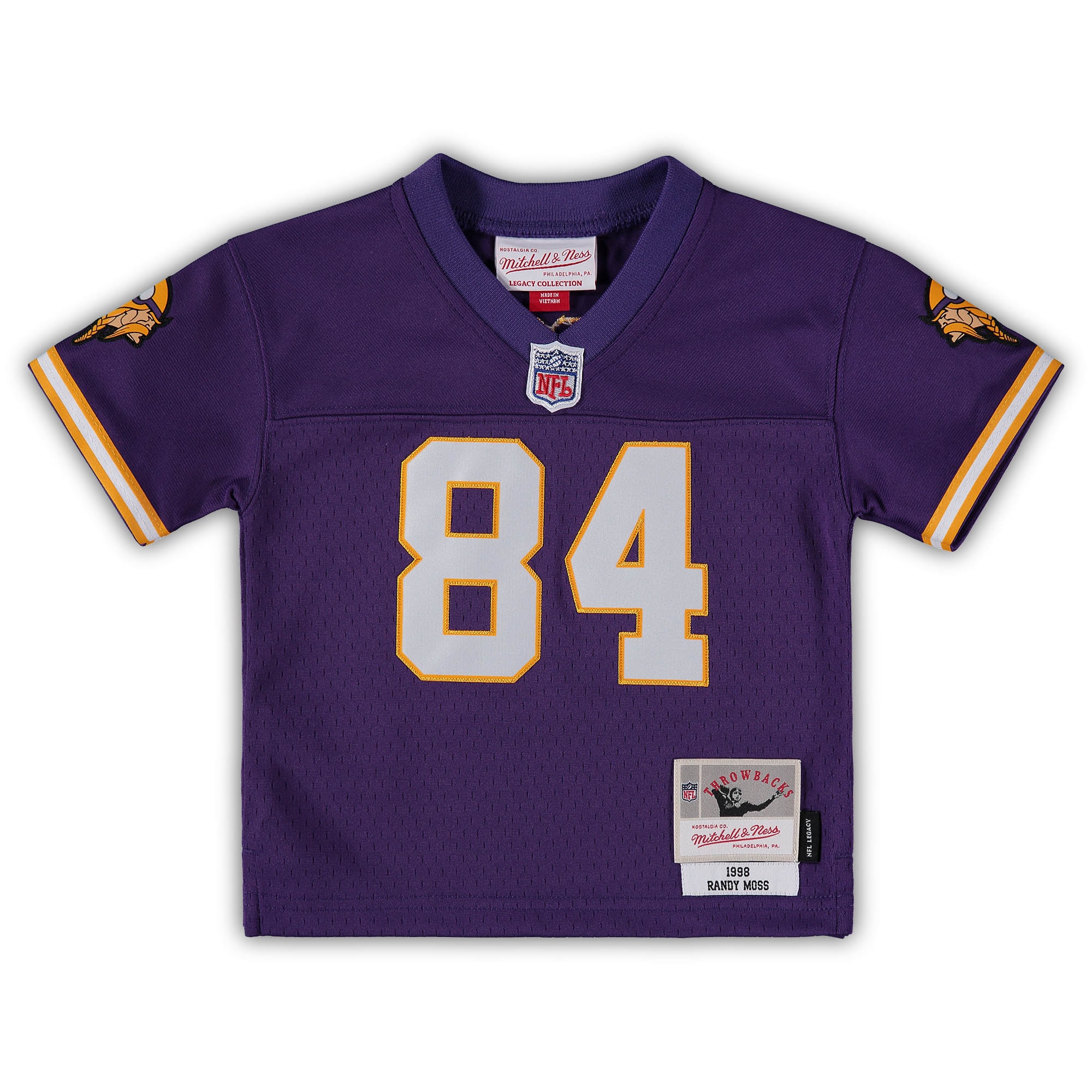 Randy Moss Minnesota Vikings Mitchell & Ness Infant 1998 Retired Legacy Jersey - Purple - vstockx