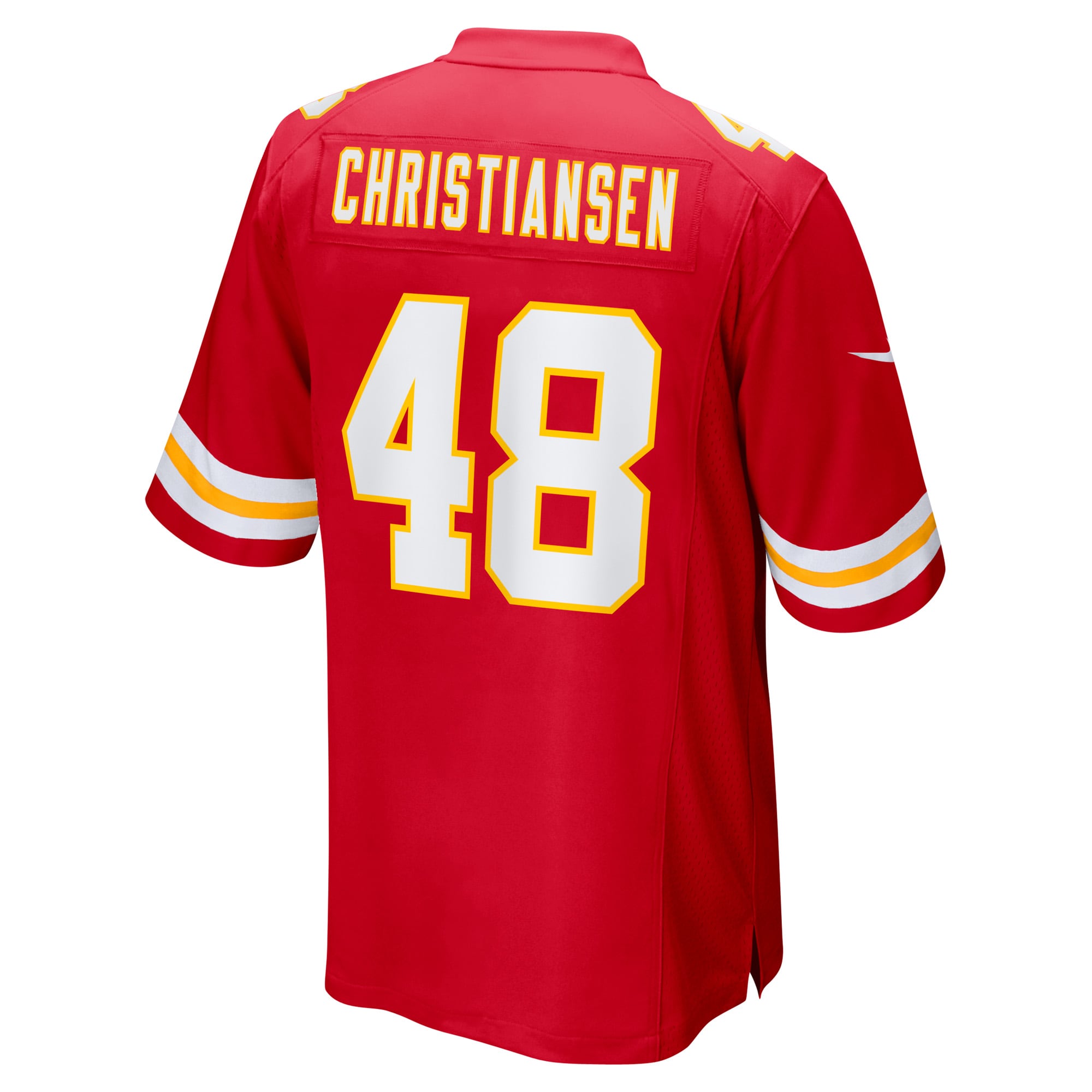 Men's Nike Cole Christiansen Red Kansas City Chiefs Game Player Jersey - vstockx