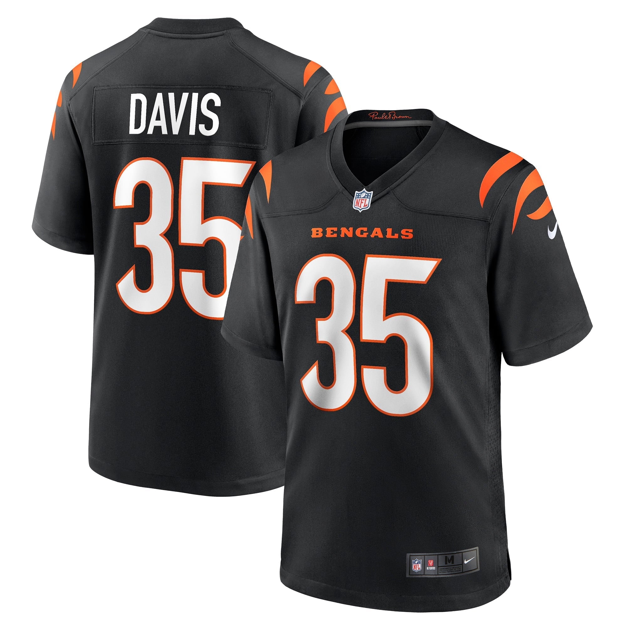 Men's Nike Jalen Davis Black Cincinnati Bengals Game Player Jersey - vstockx